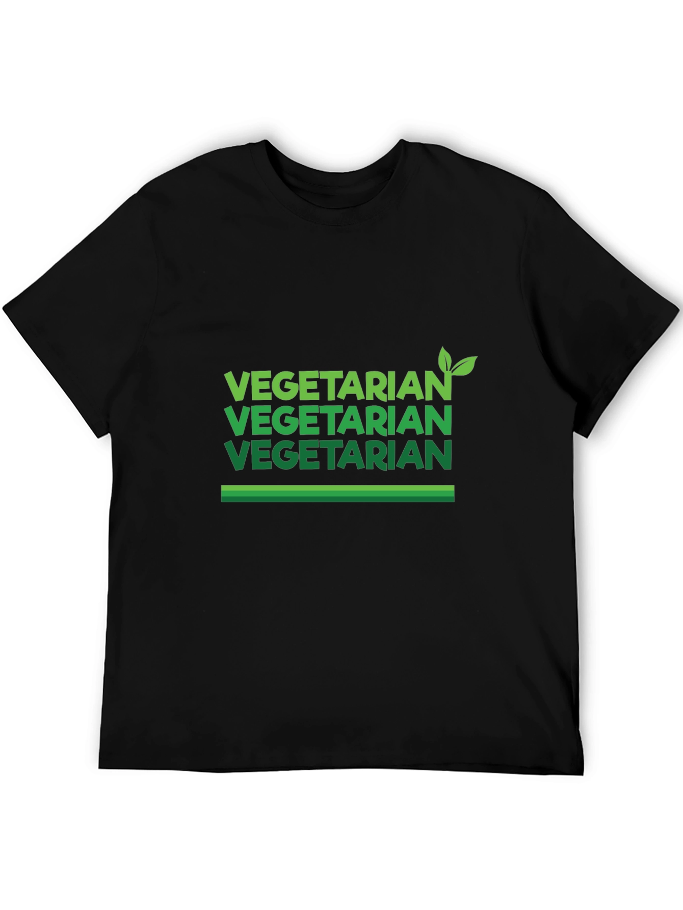 Vegetarian Graphic Tee - Black Casual Shirt