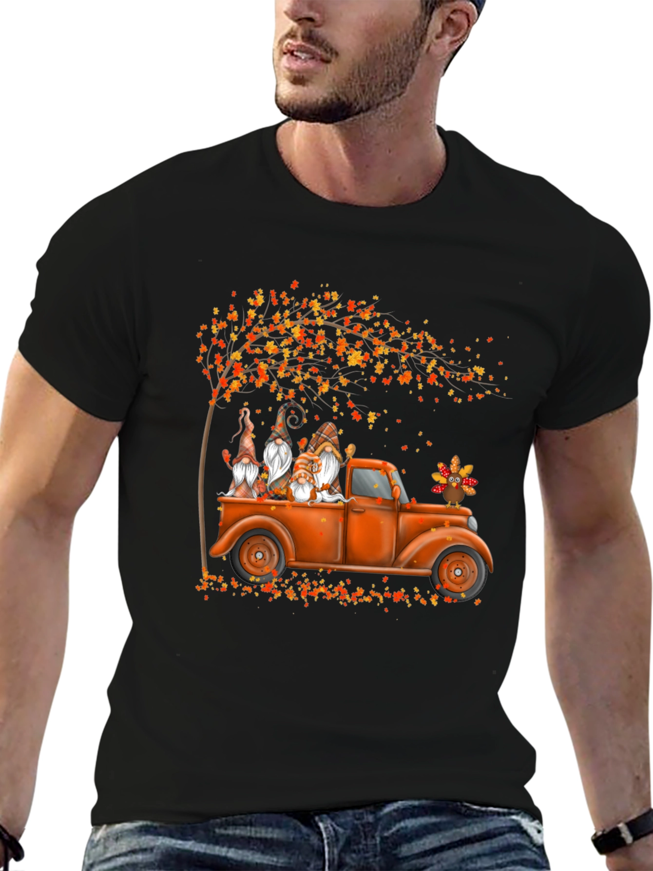 Fall Gnomes Truck Graphic Tee