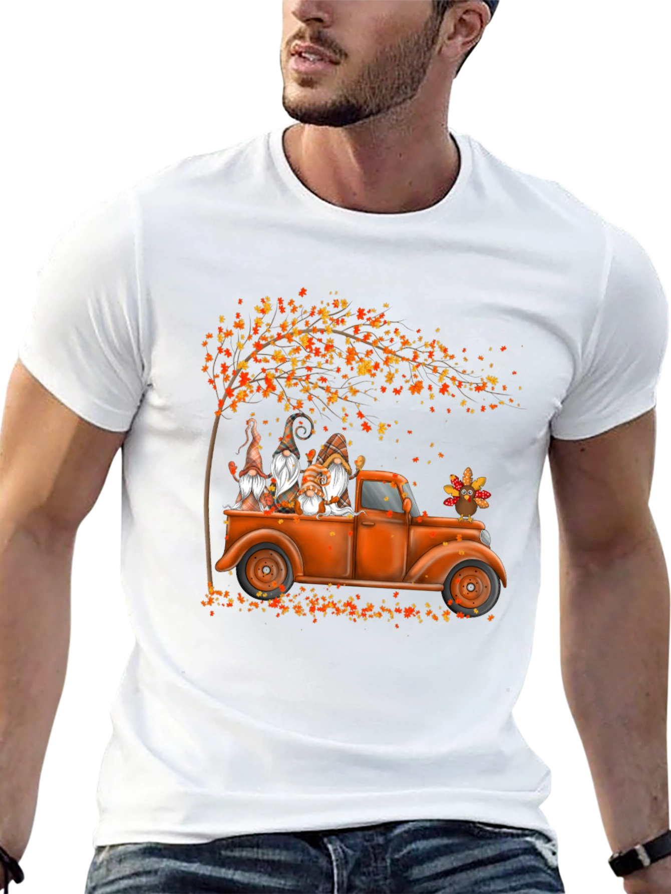 Fall Gnomes Truck Graphic Tee