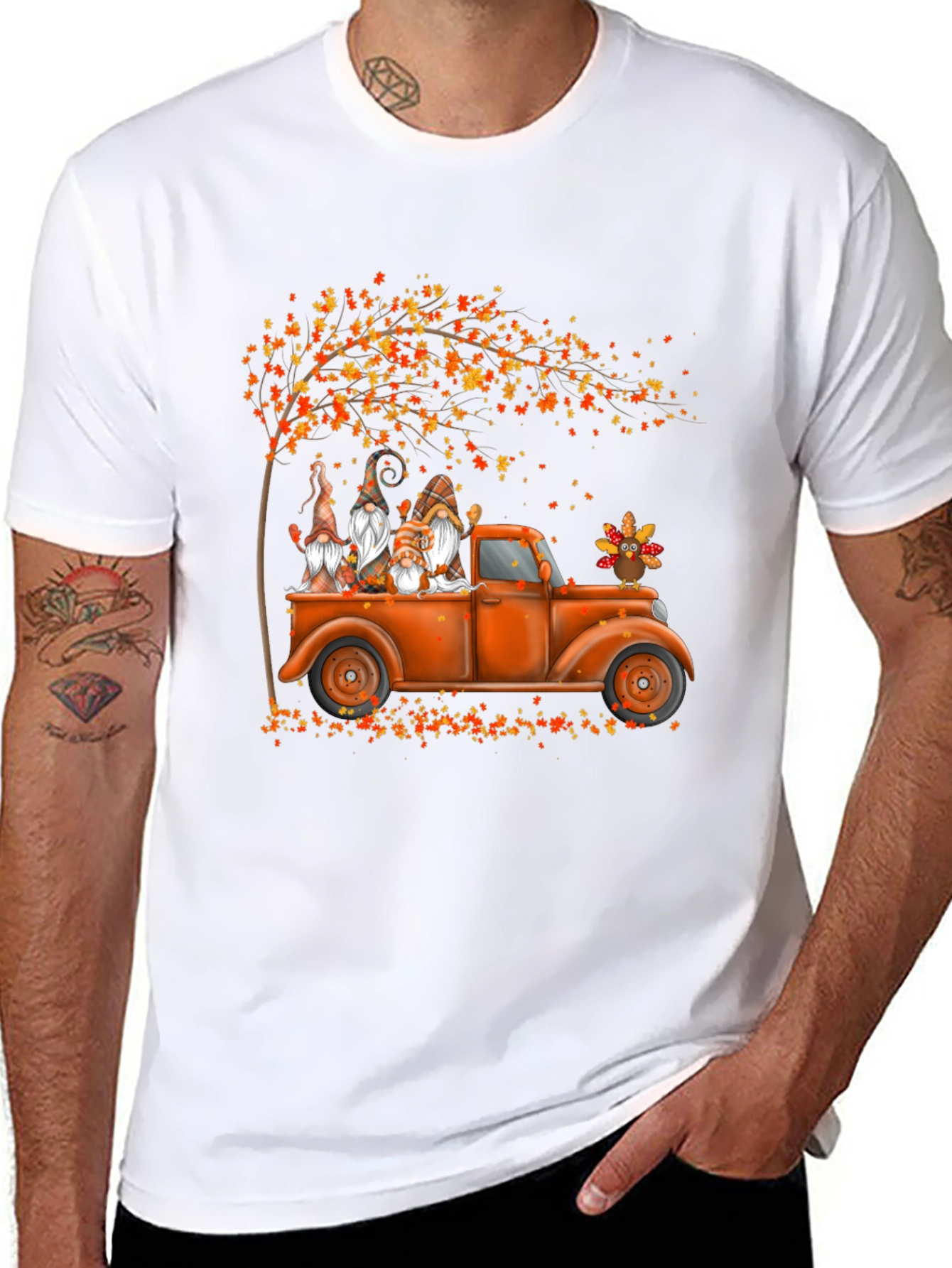 Fall Gnomes Truck Graphic Tee