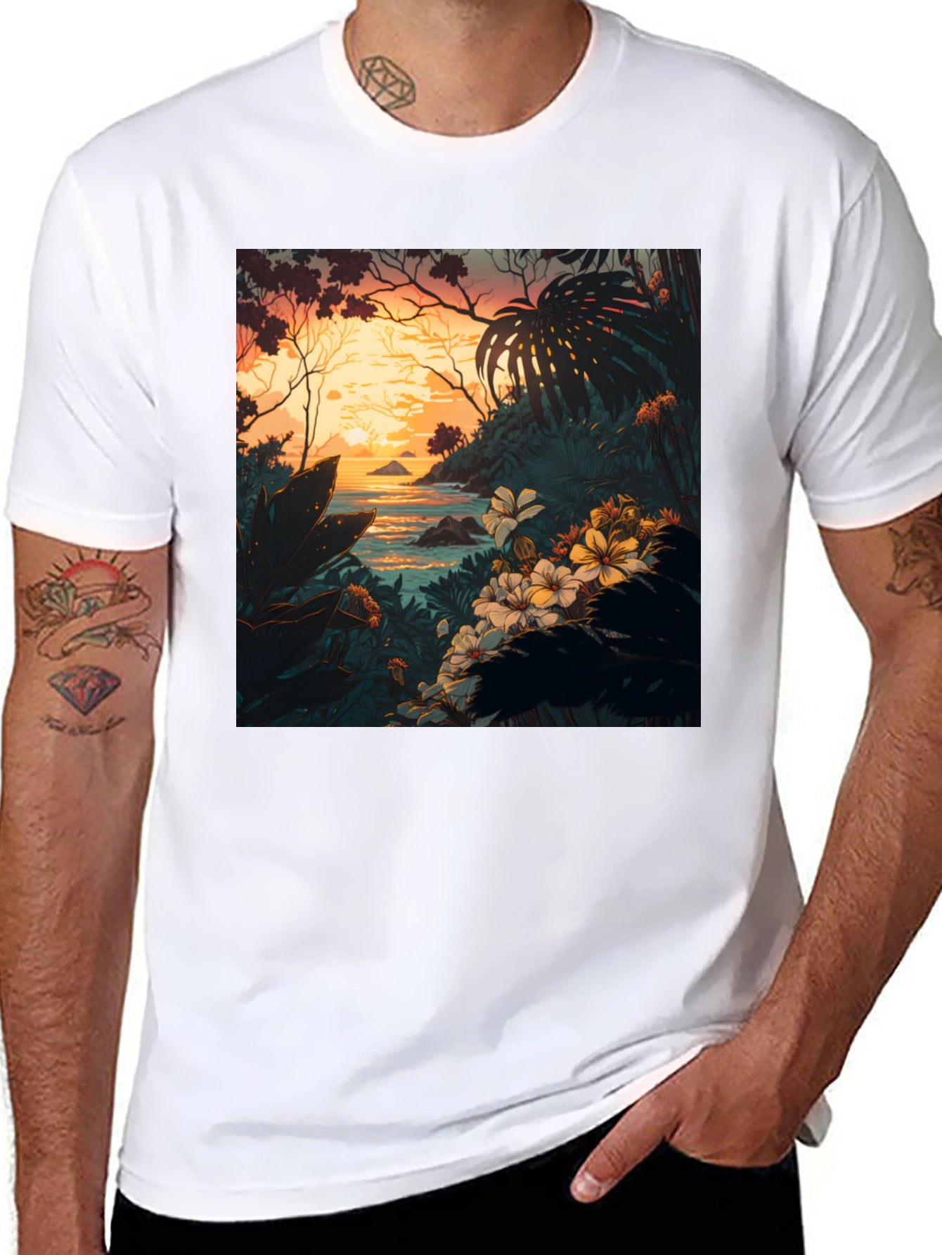 Tropical Paradise Graphic Tee - Island Life