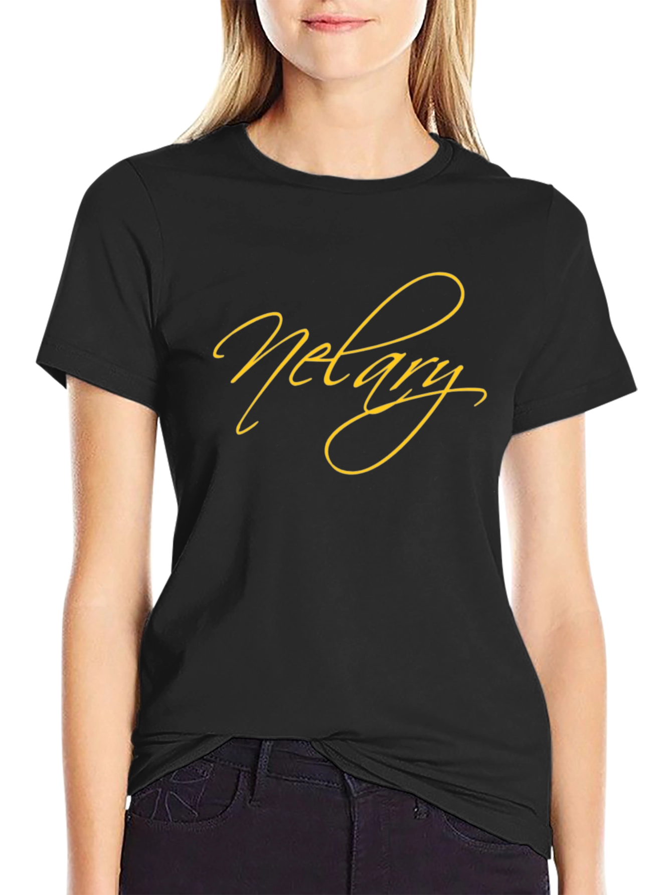 Notary T-Shirt - Classic Black Crew Neck