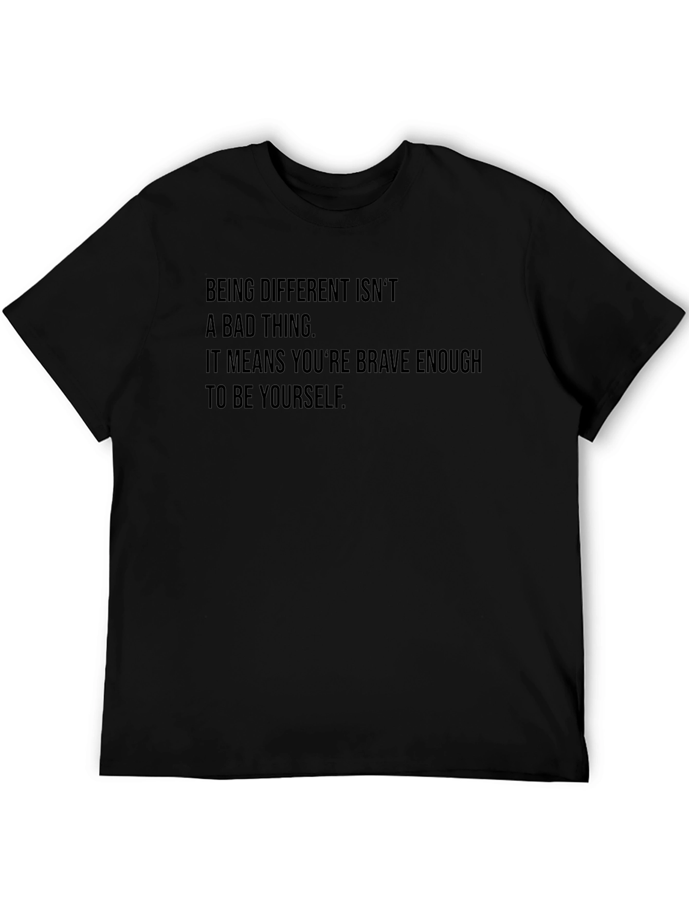 Be Yourself Graphic Tee - Inspiring Black T-Shirt