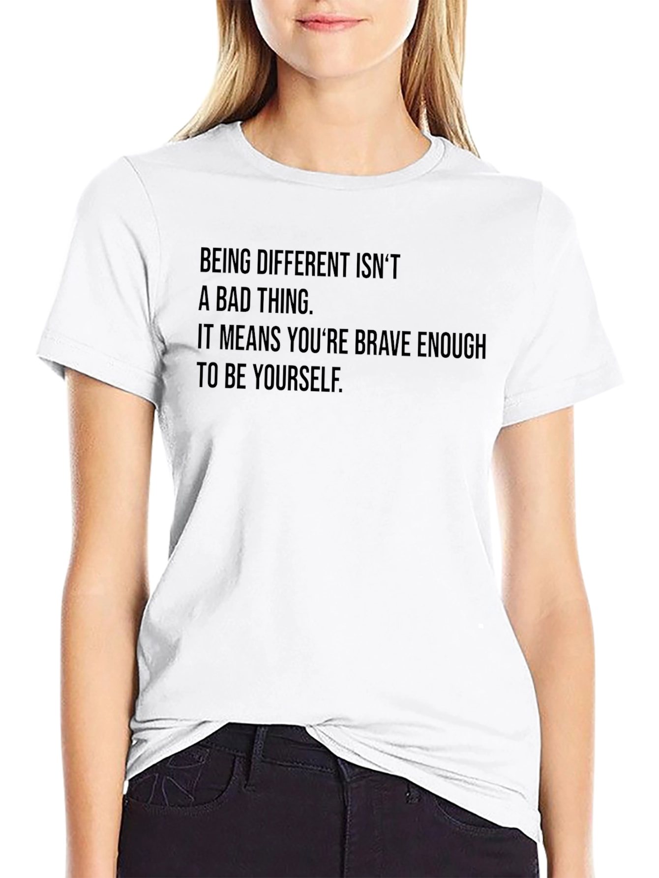 Be Yourself Graphic Tee - Inspiring Black T-Shirt