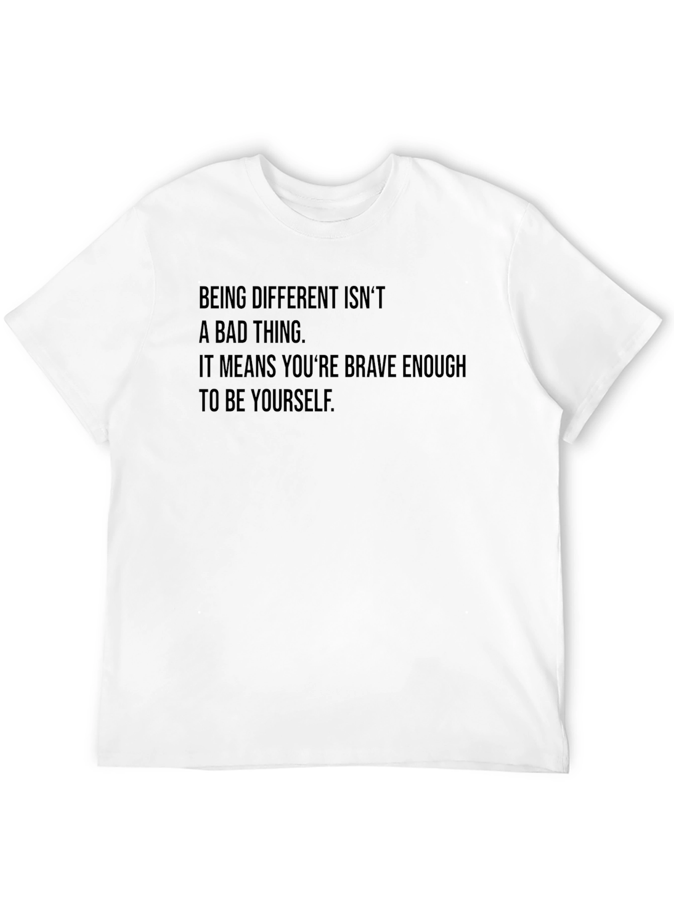 Be Yourself Graphic Tee - Inspiring Black T-Shirt