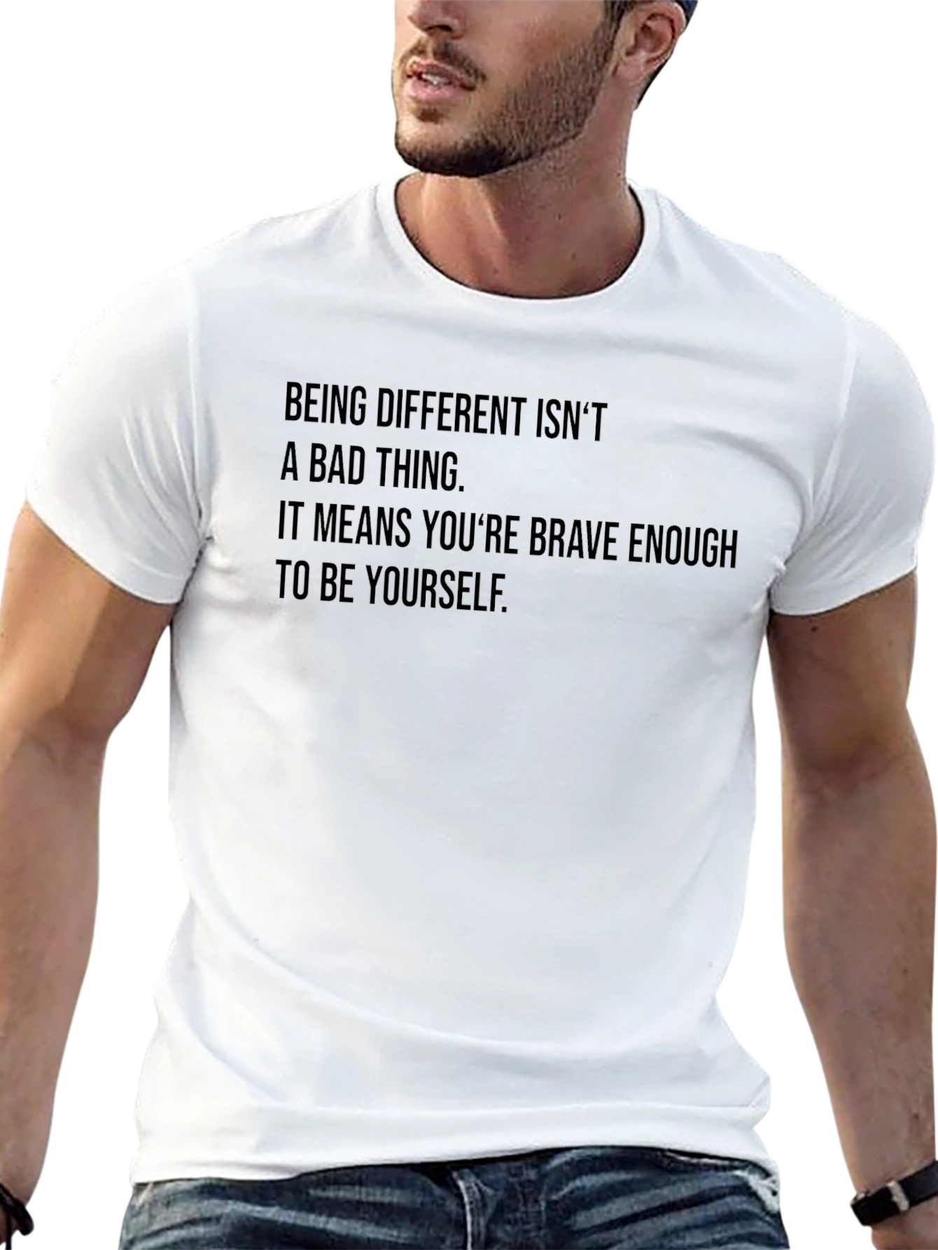 Be Yourself Graphic Tee - Inspiring Black T-Shirt