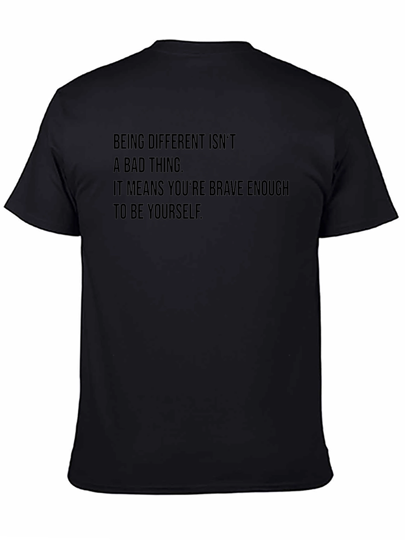 Be Yourself Graphic Tee - Inspiring Black T-Shirt