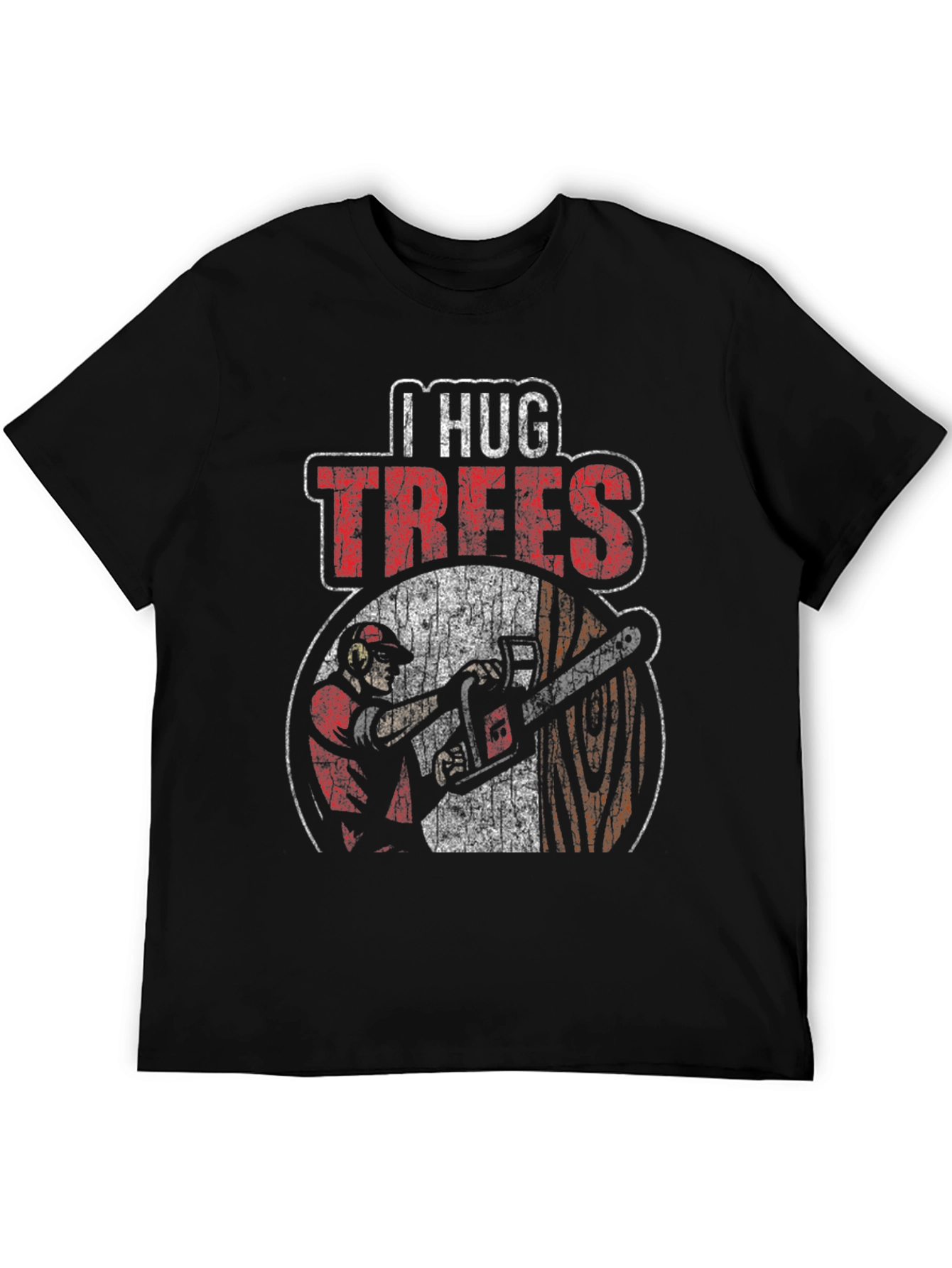 I Hug Trees Graphic Tee - Lumberjack Style