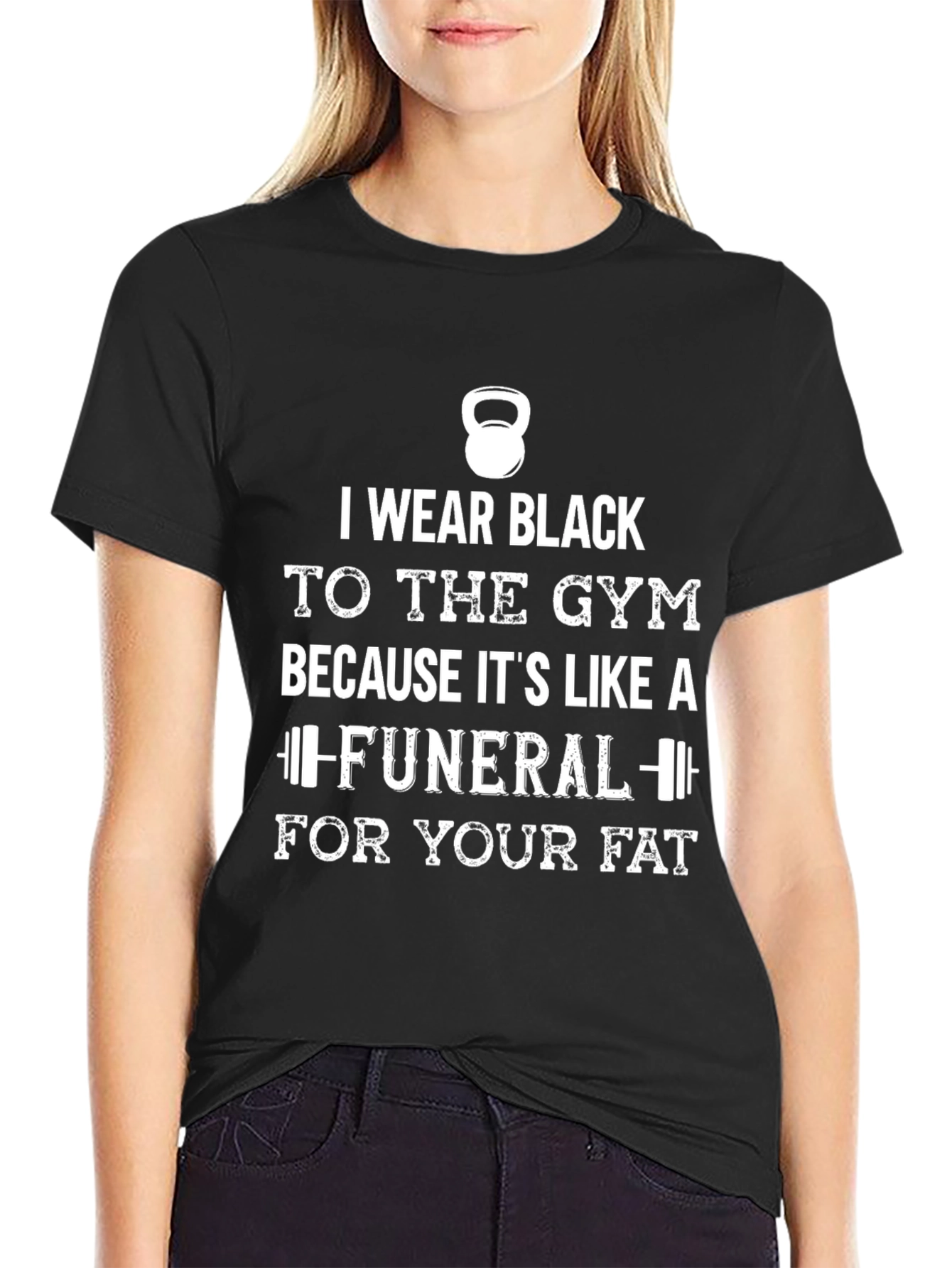 Black Gym T-Shirt - Funeral For Your Fat