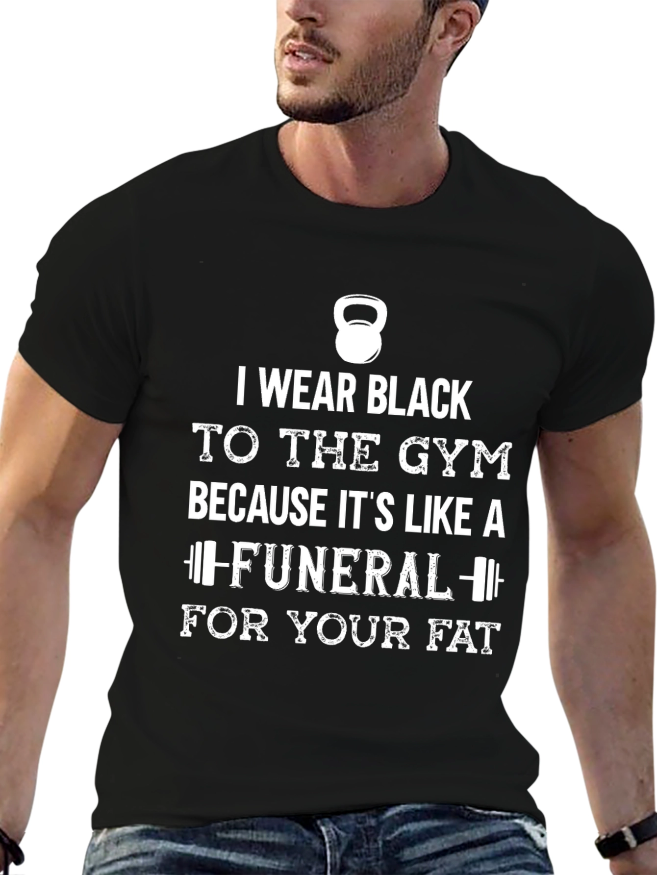 Black Gym T-Shirt - Funeral For Your Fat
