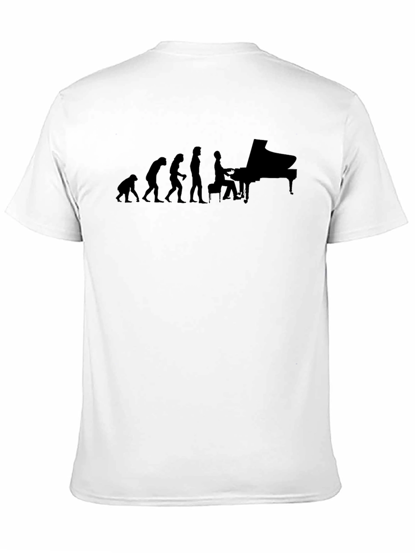 Evolution of Piano Player T-Shirt - Black