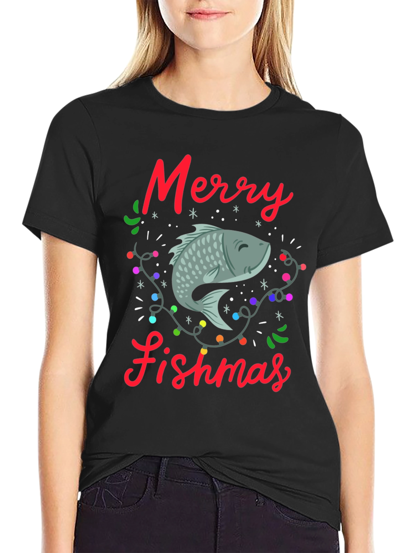 Merry Fishmas T-Shirt - Holiday Fishing Tee