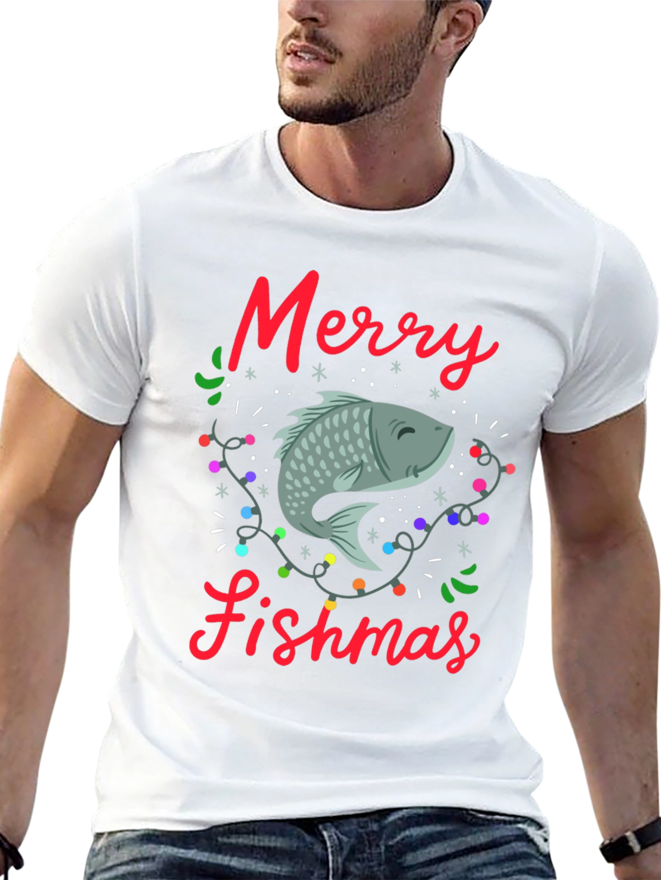 Merry Fishmas T-Shirt - Holiday Fishing Tee