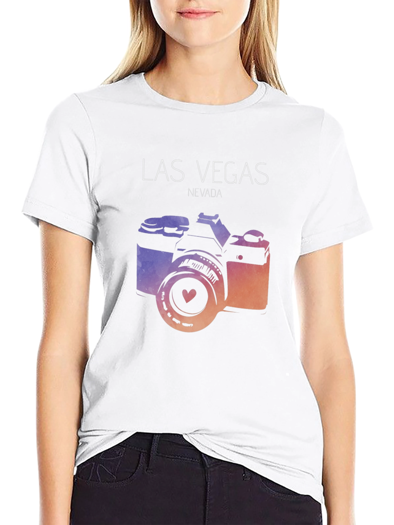 Las Vegas Nevada Camera Graphic T-Shirt