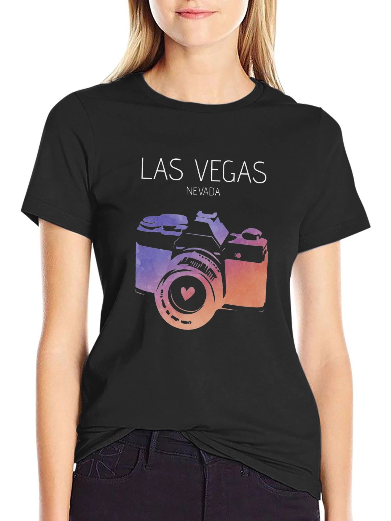 Las Vegas Nevada Camera Graphic T-Shirt