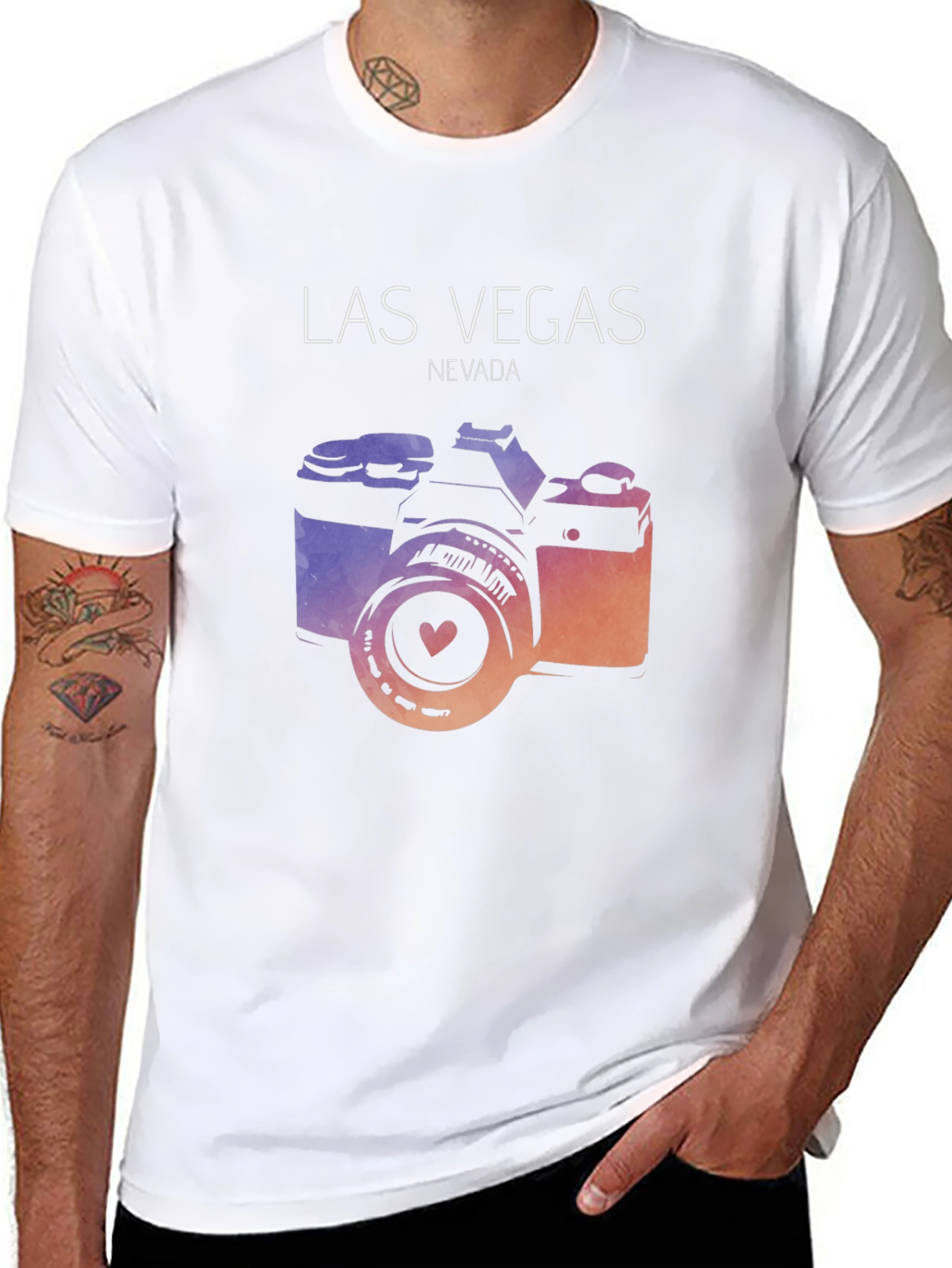 Las Vegas Nevada Camera Graphic T-Shirt