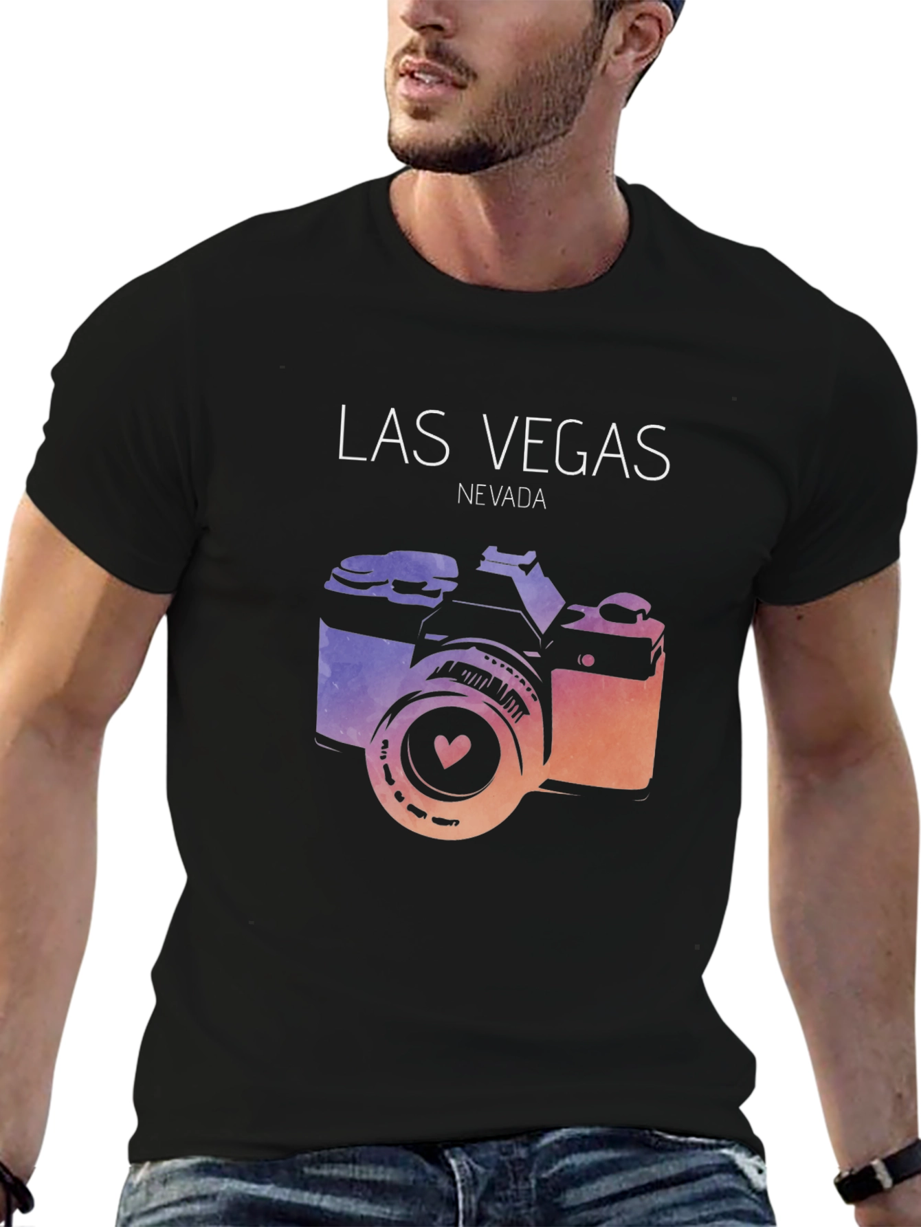 Las Vegas Nevada Camera Graphic T-Shirt