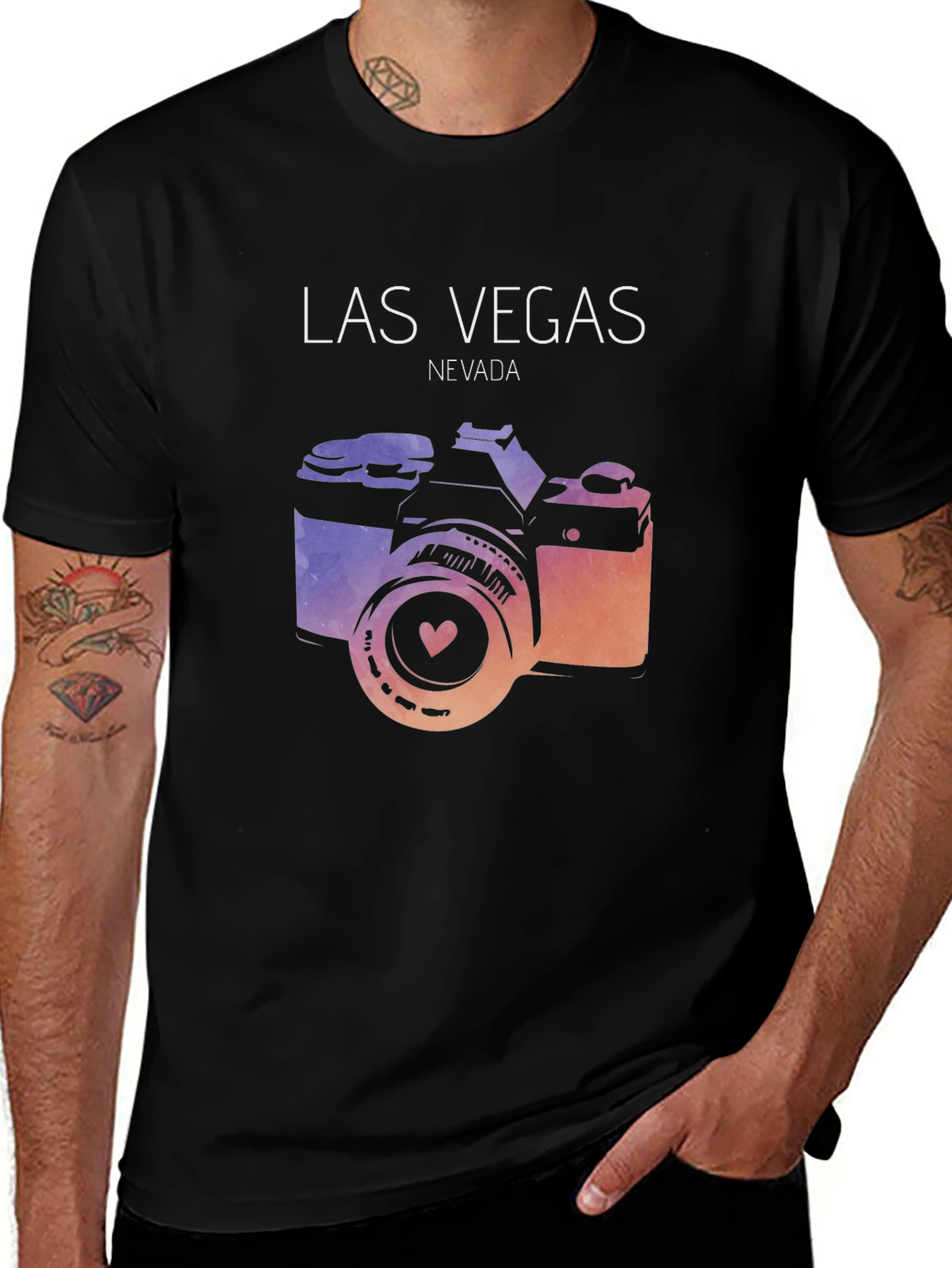 Las Vegas Nevada Camera Graphic T-Shirt