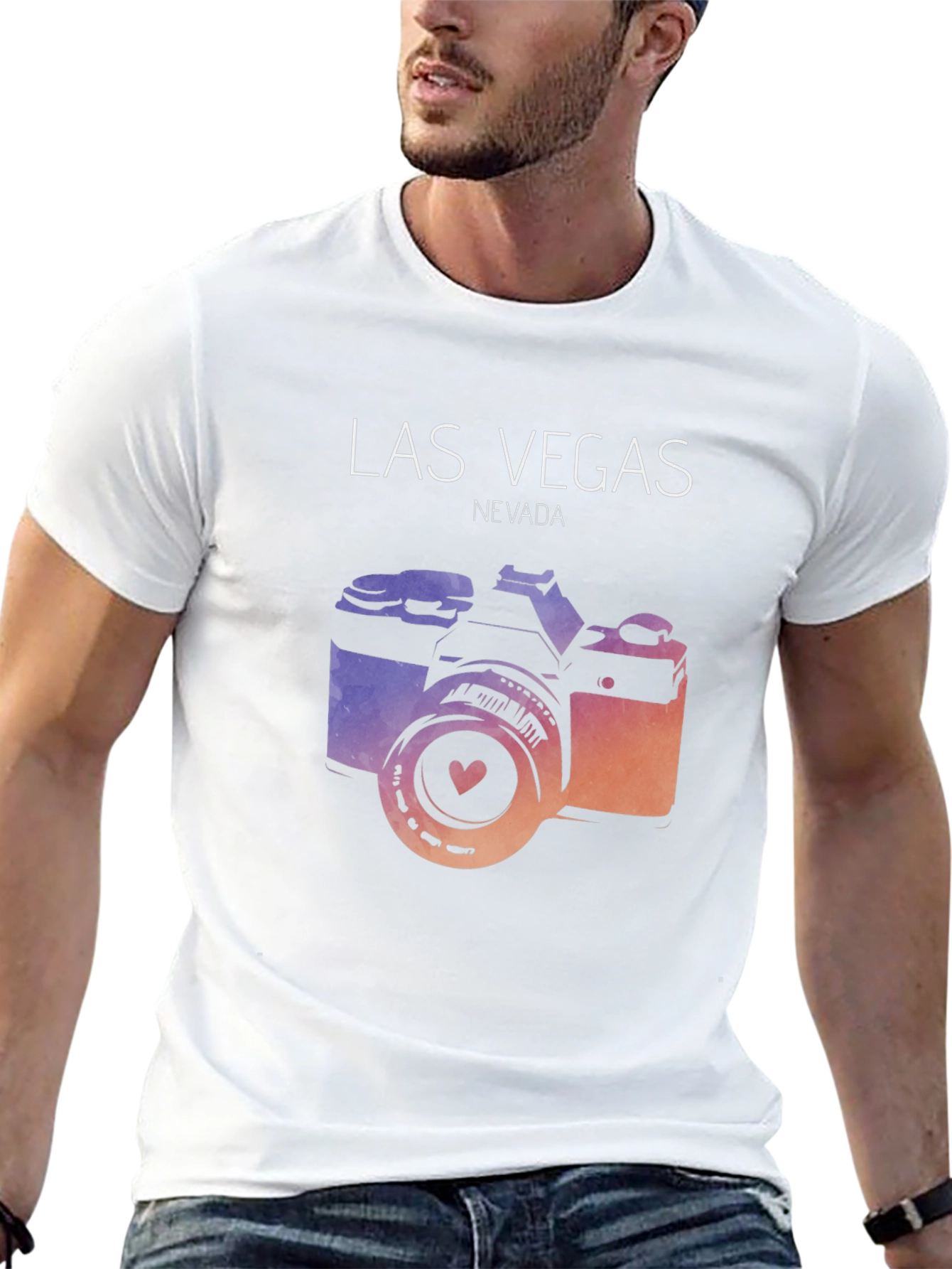 Las Vegas Nevada Camera Graphic T-Shirt