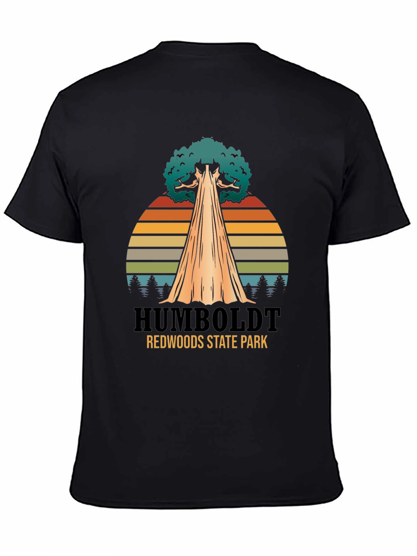 Humboldt Redwoods State Park Black T-Shirt