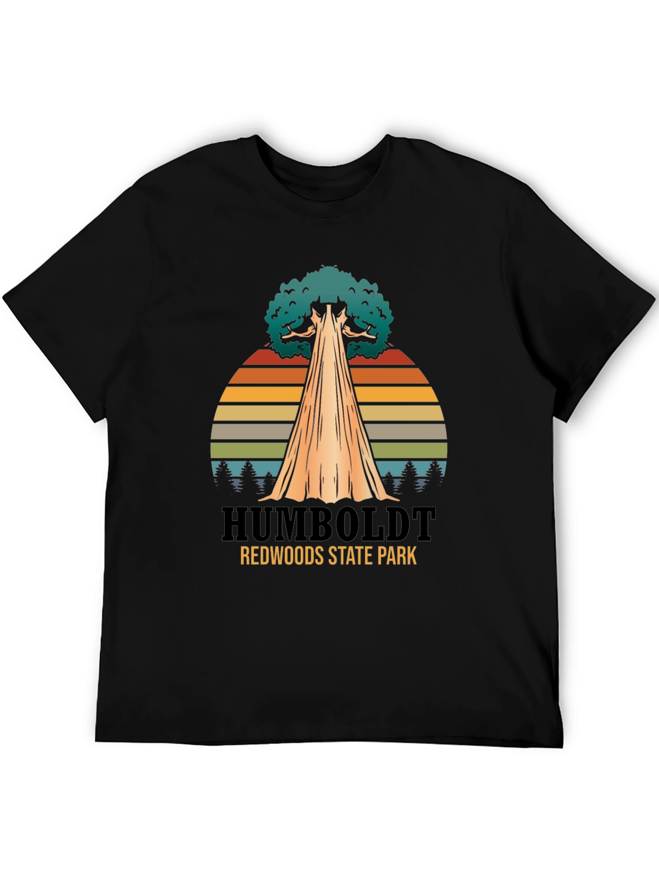 Humboldt Redwoods State Park Black T-Shirt