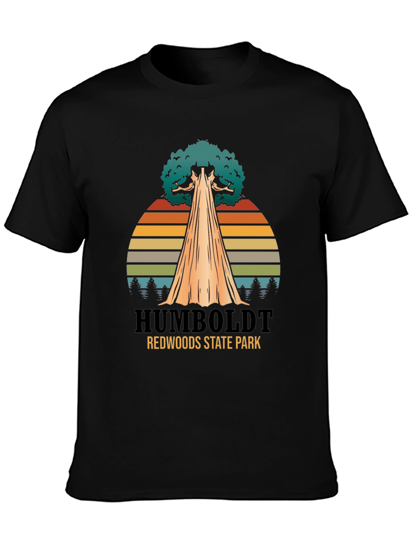 Humboldt Redwoods State Park Black T-Shirt