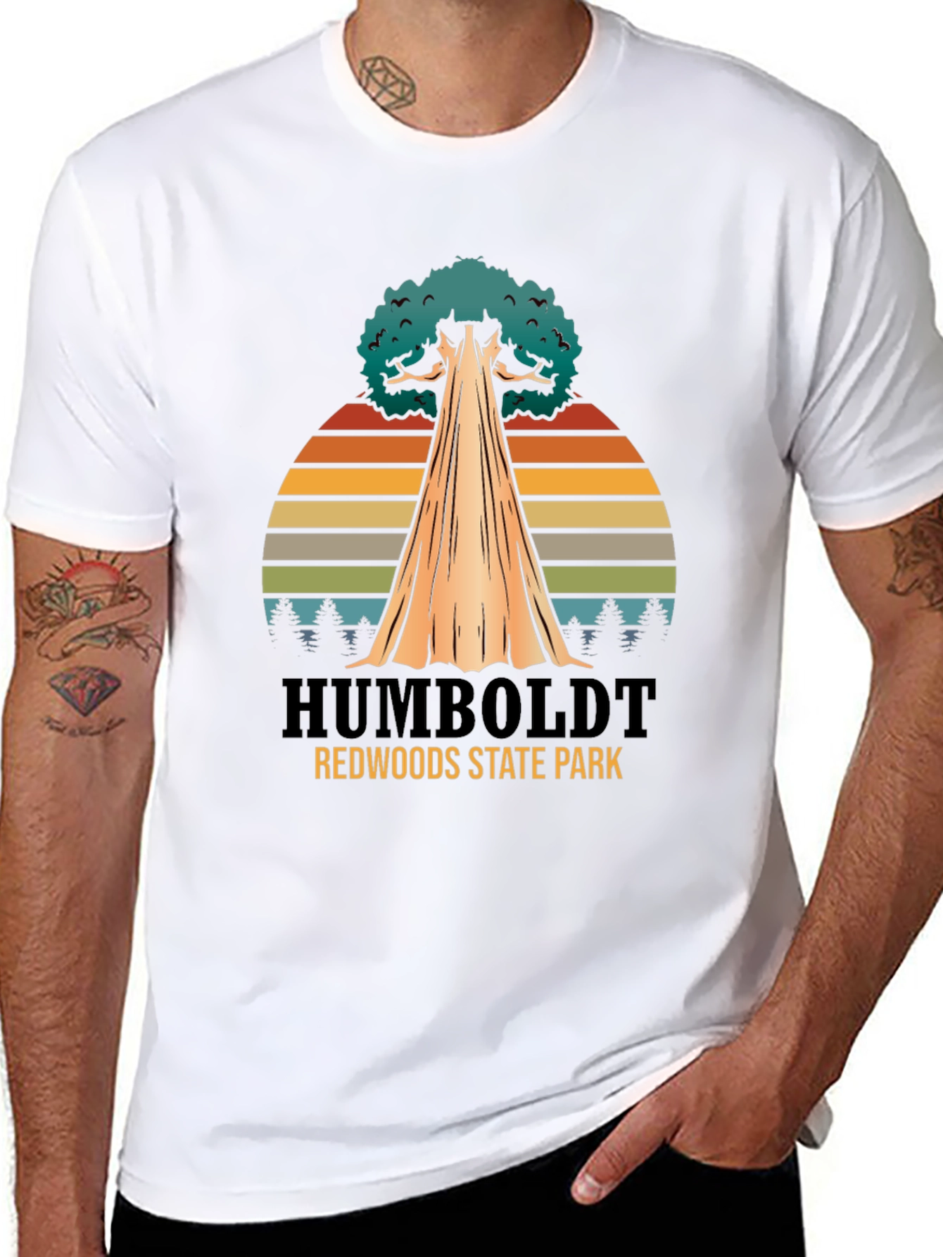 Humboldt Redwoods State Park Black T-Shirt