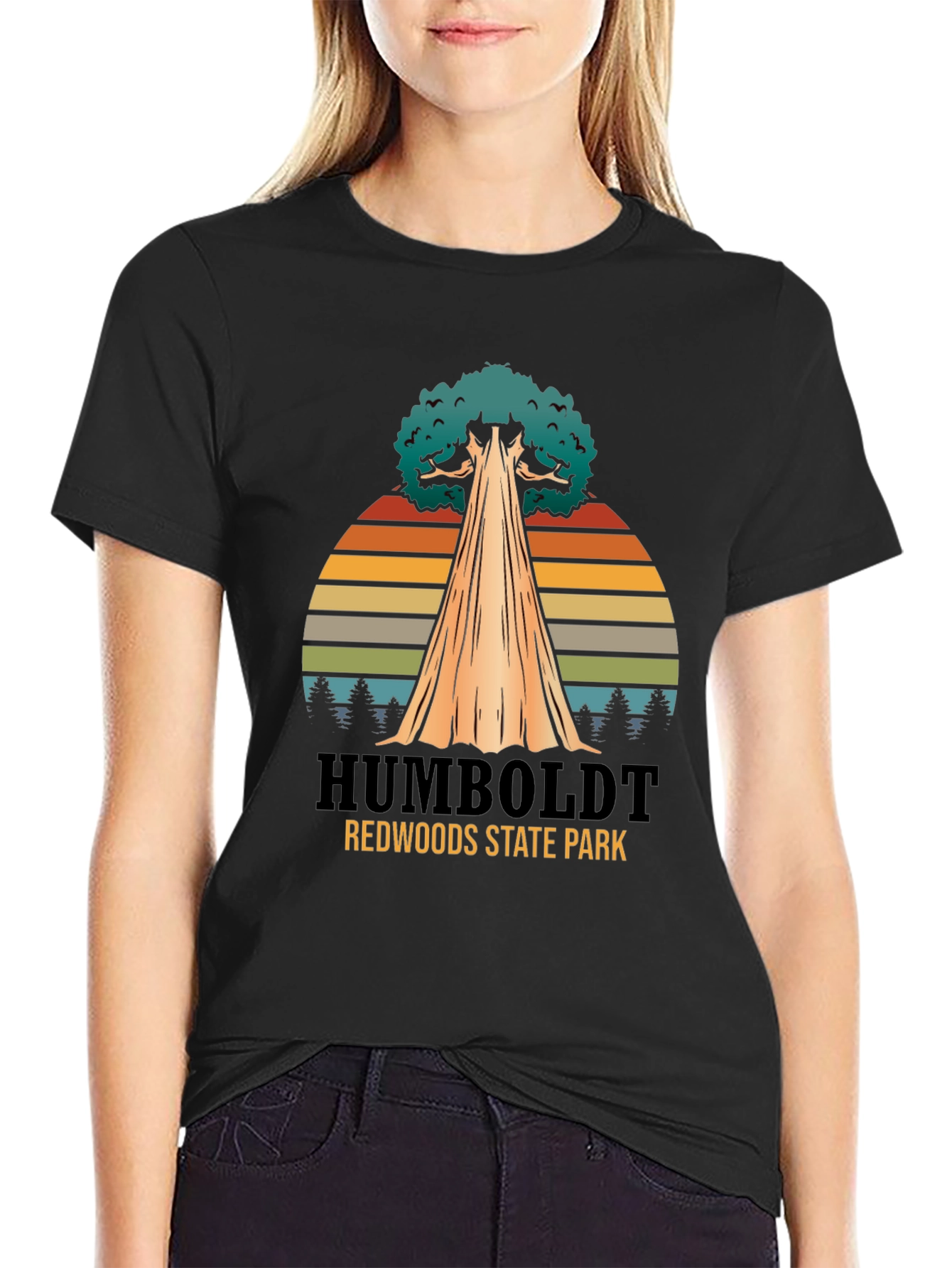 Humboldt Redwoods State Park Black T-Shirt