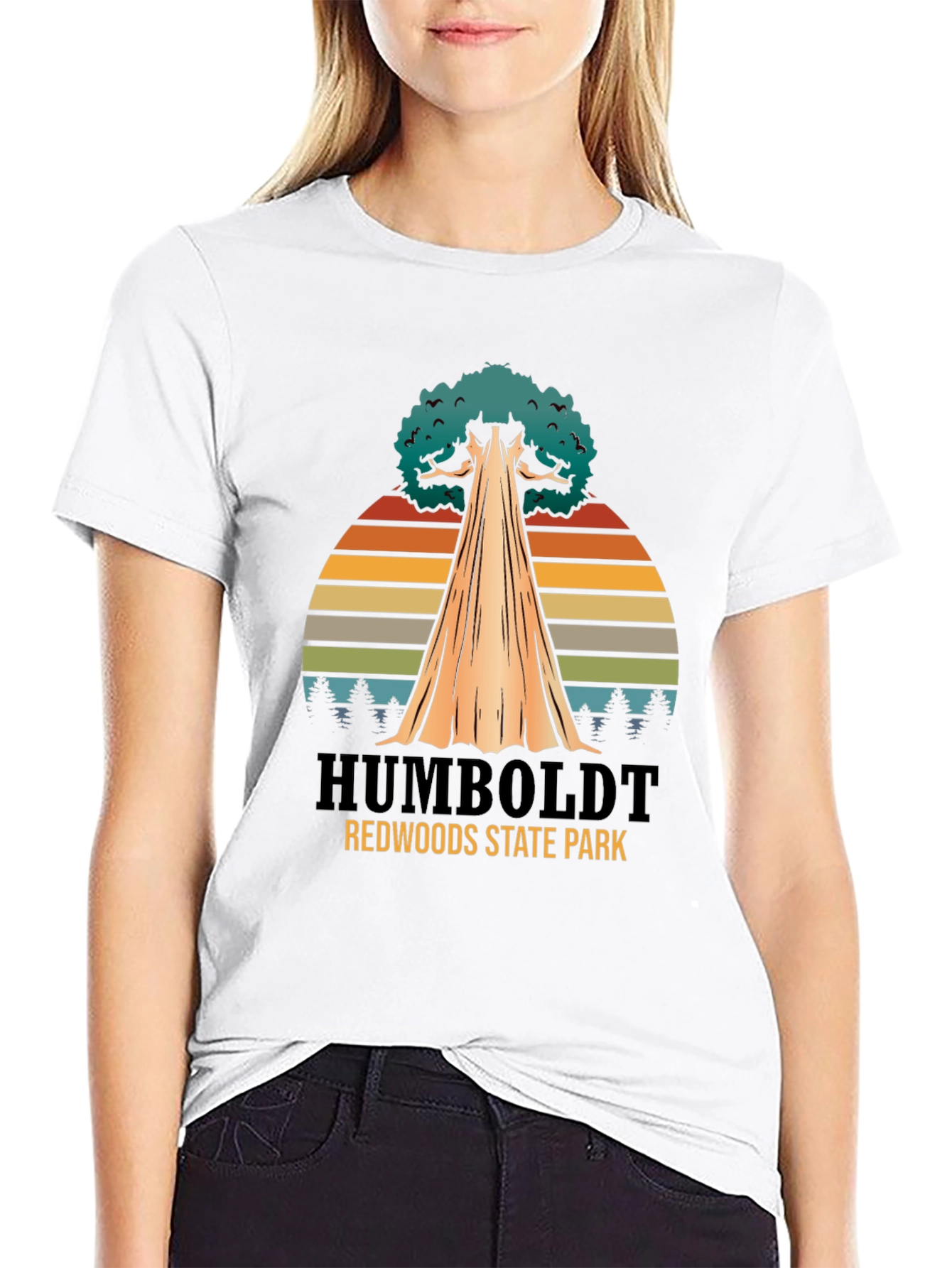 Humboldt Redwoods State Park Black T-Shirt