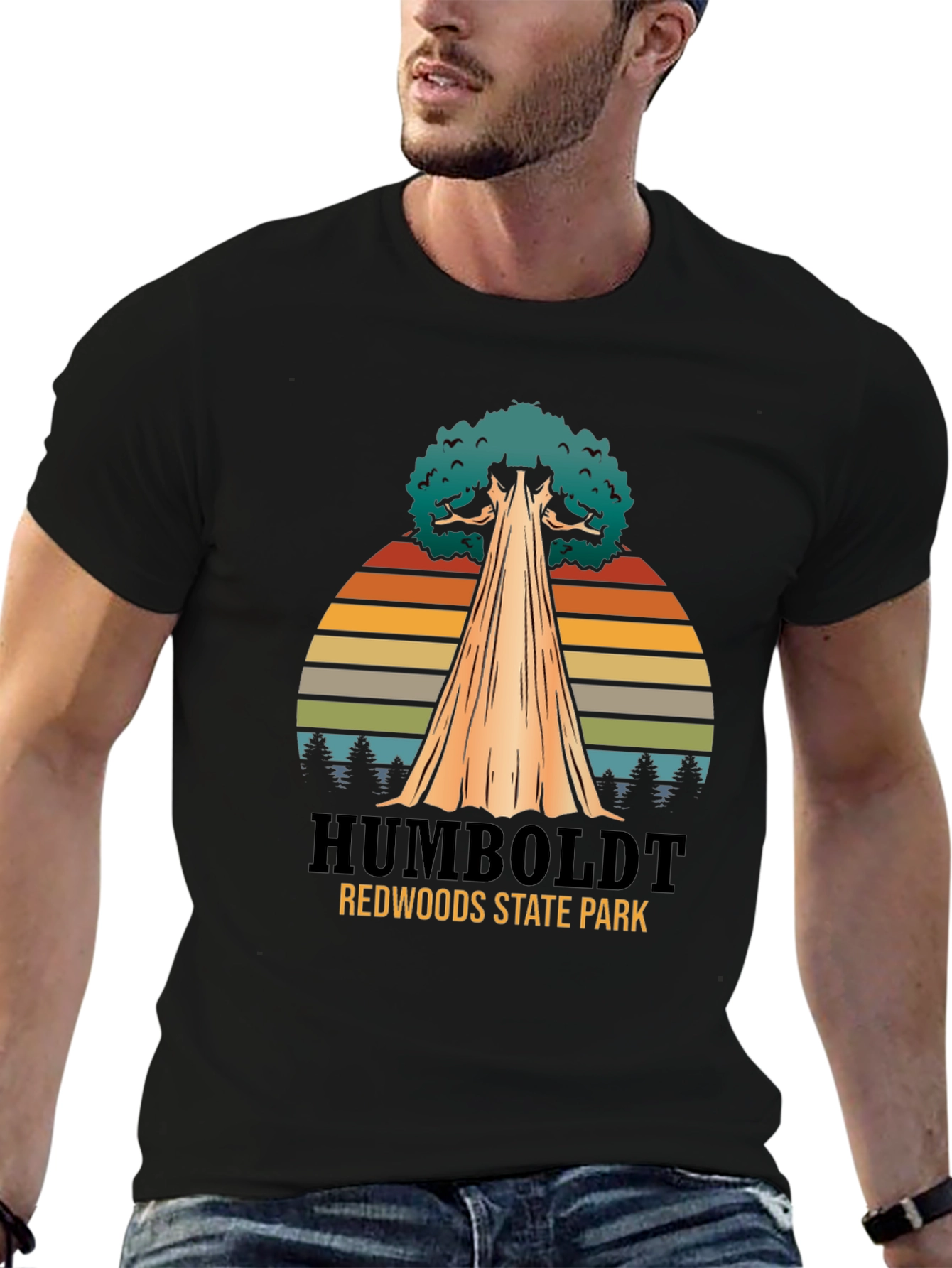 Humboldt Redwoods State Park Black T-Shirt