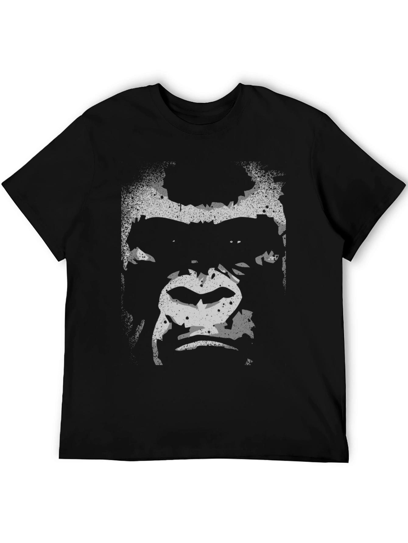 Graphic Gorilla Face Black T-Shirt