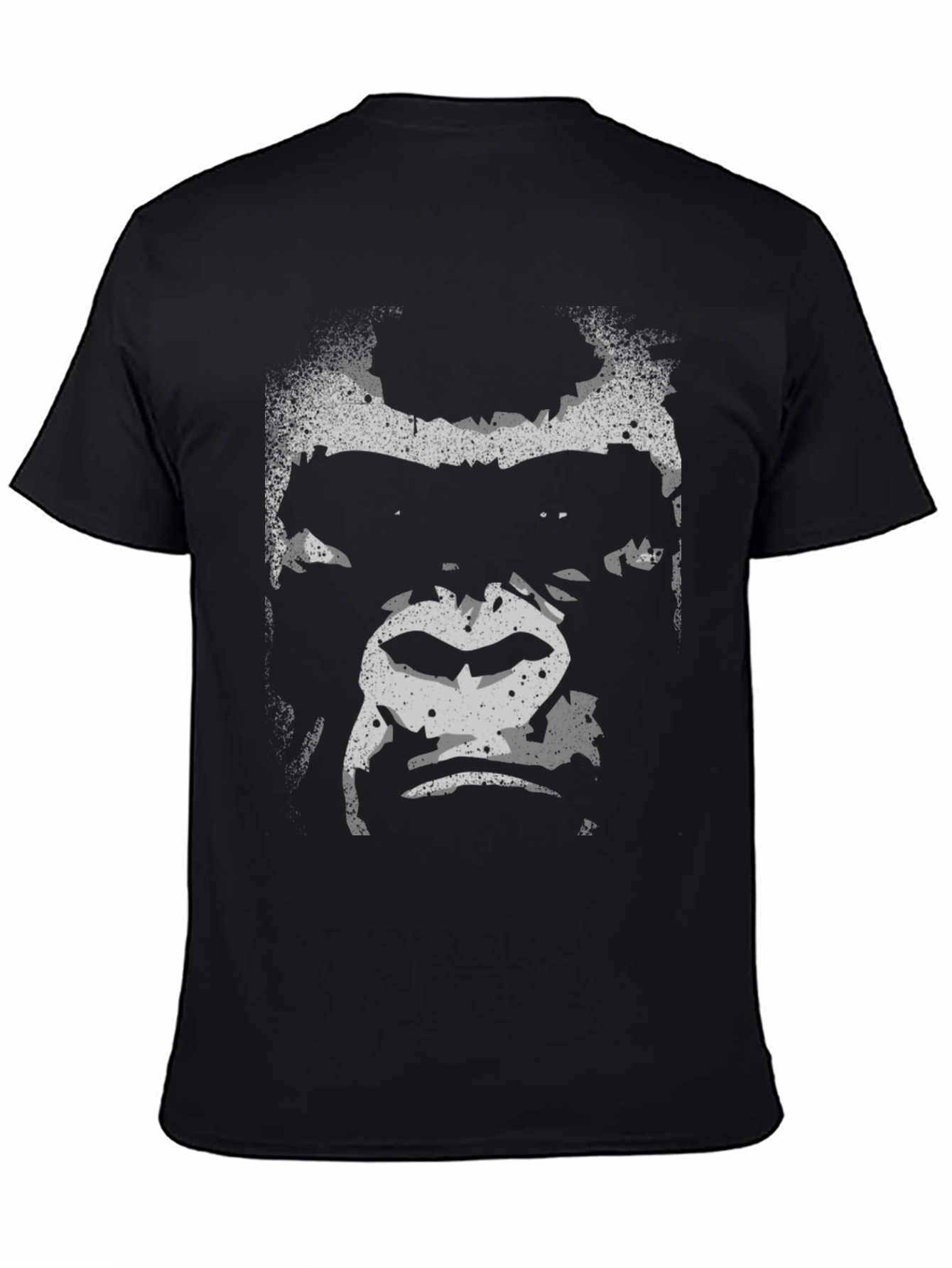 Graphic Gorilla Face Black T-Shirt