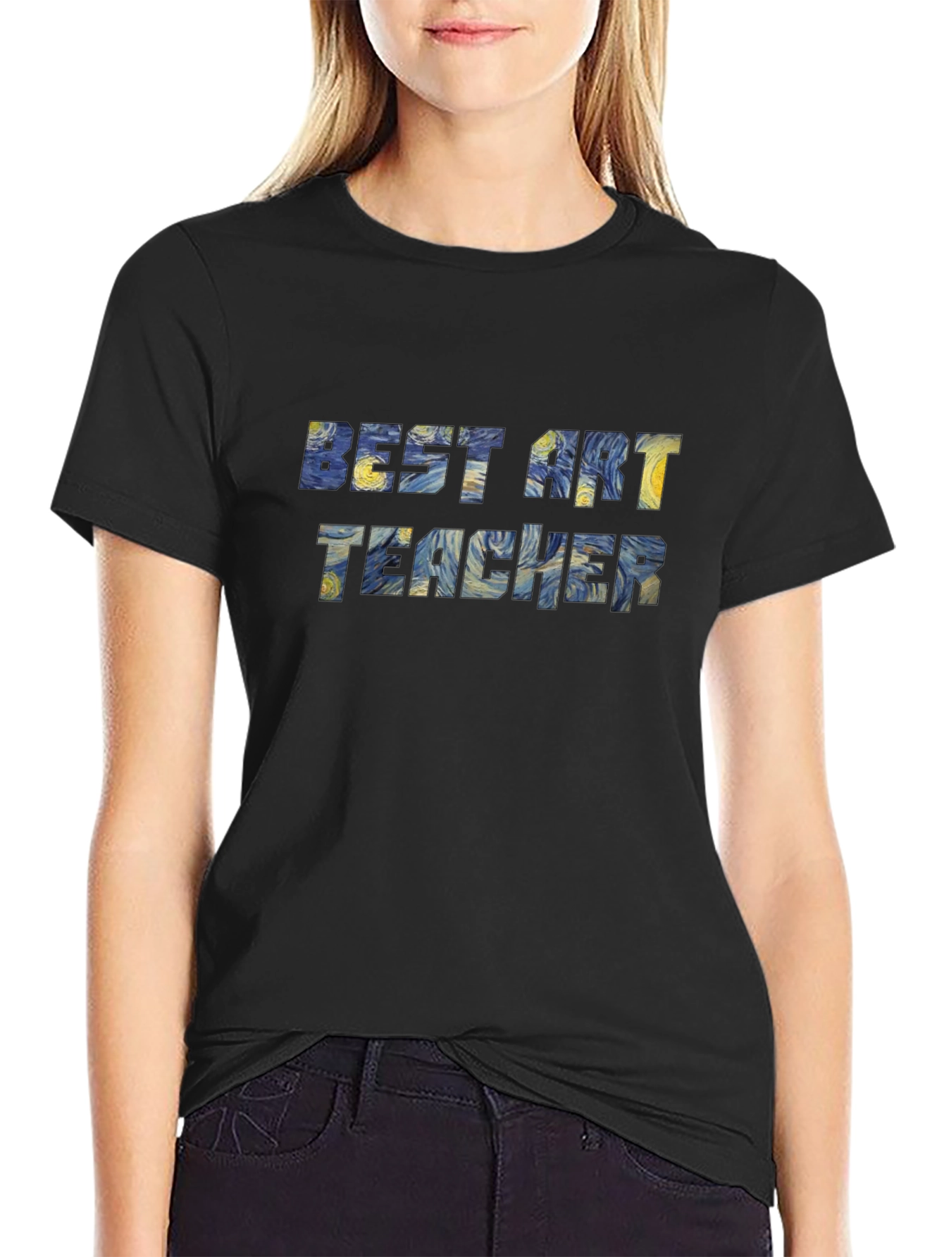 Best Art Teacher Starry Night Graphic Tee