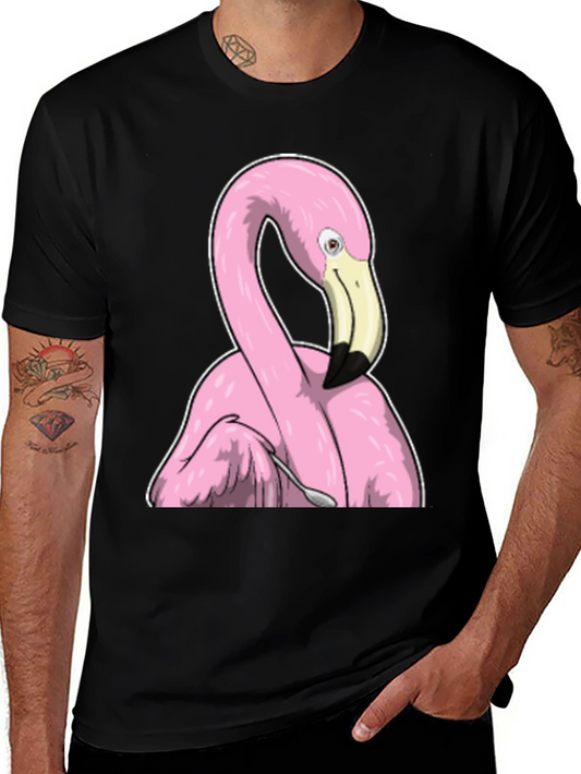 Funny Flamingo Spooning T-Shirt - Unique Graphic Tee