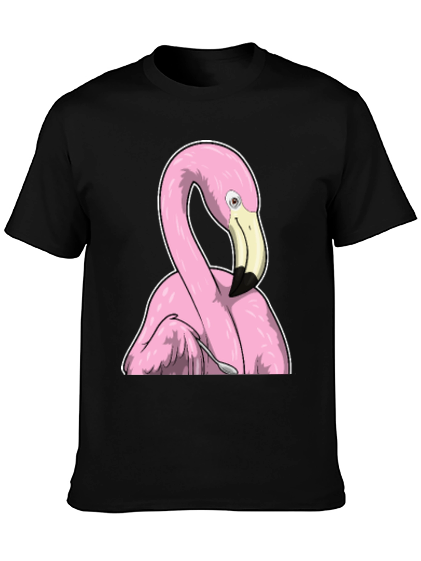 Funny Flamingo Spooning T-Shirt - Unique Graphic Tee