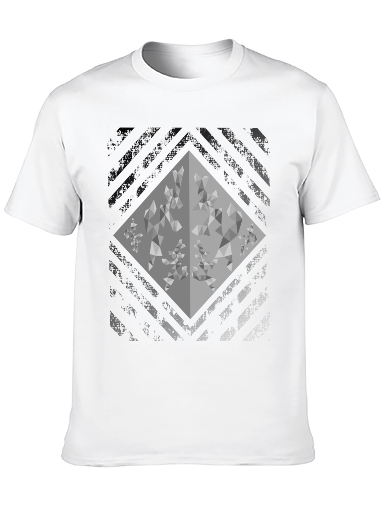 Abstract Geometric Diamond Graphic Mens Tee