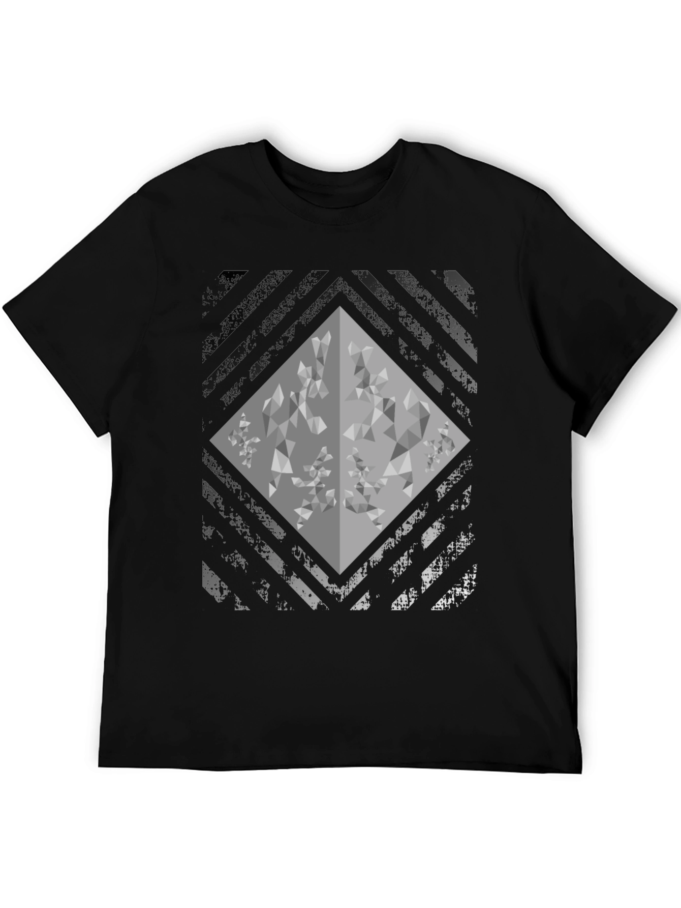 Abstract Geometric Diamond Graphic Mens Tee