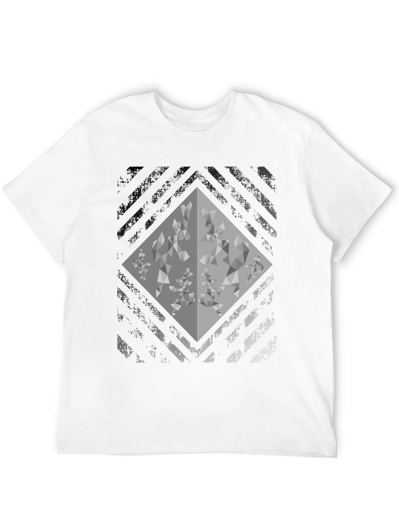 Abstract Geometric Diamond Graphic Mens Tee