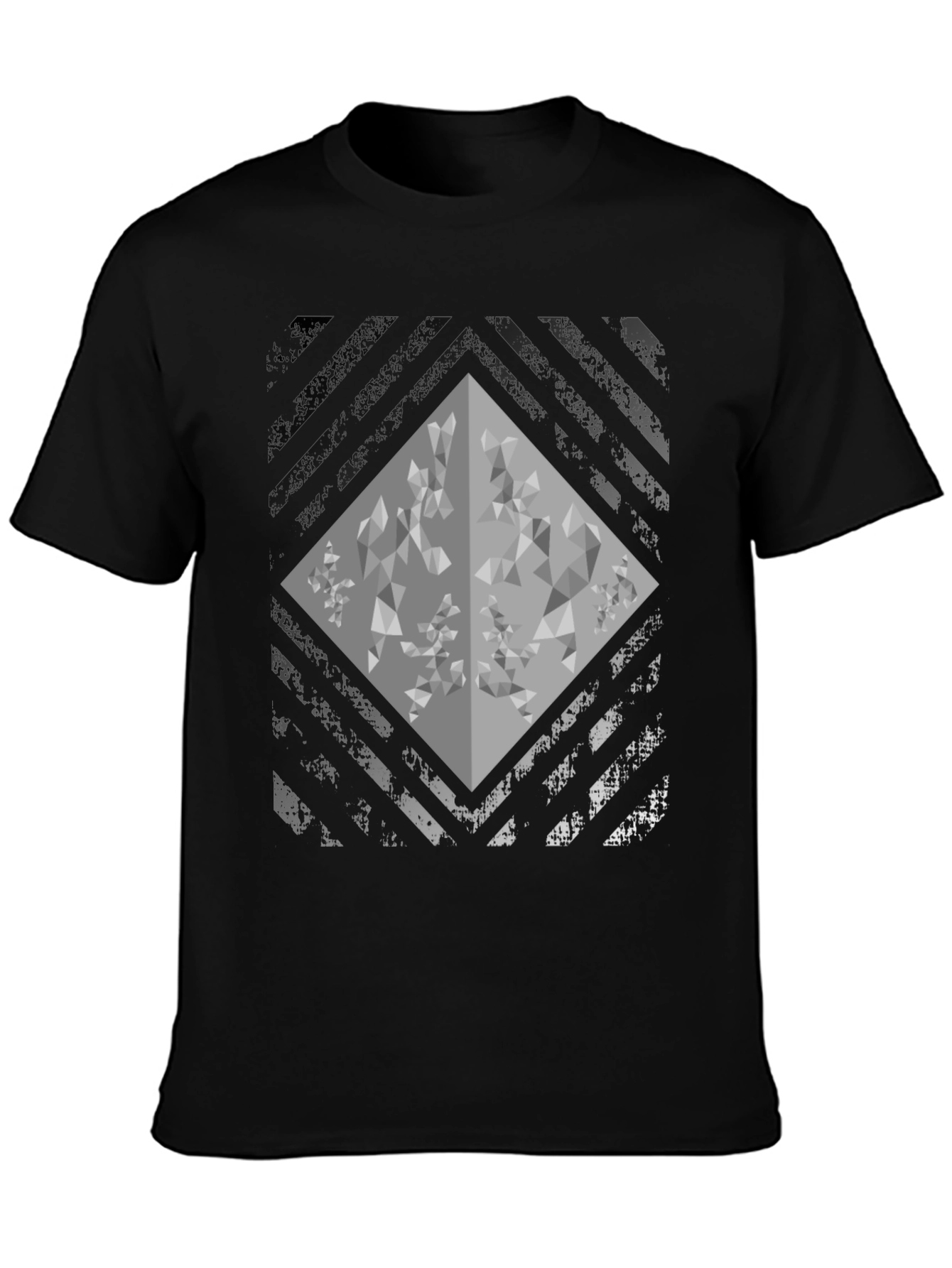 Abstract Geometric Diamond Graphic Mens Tee