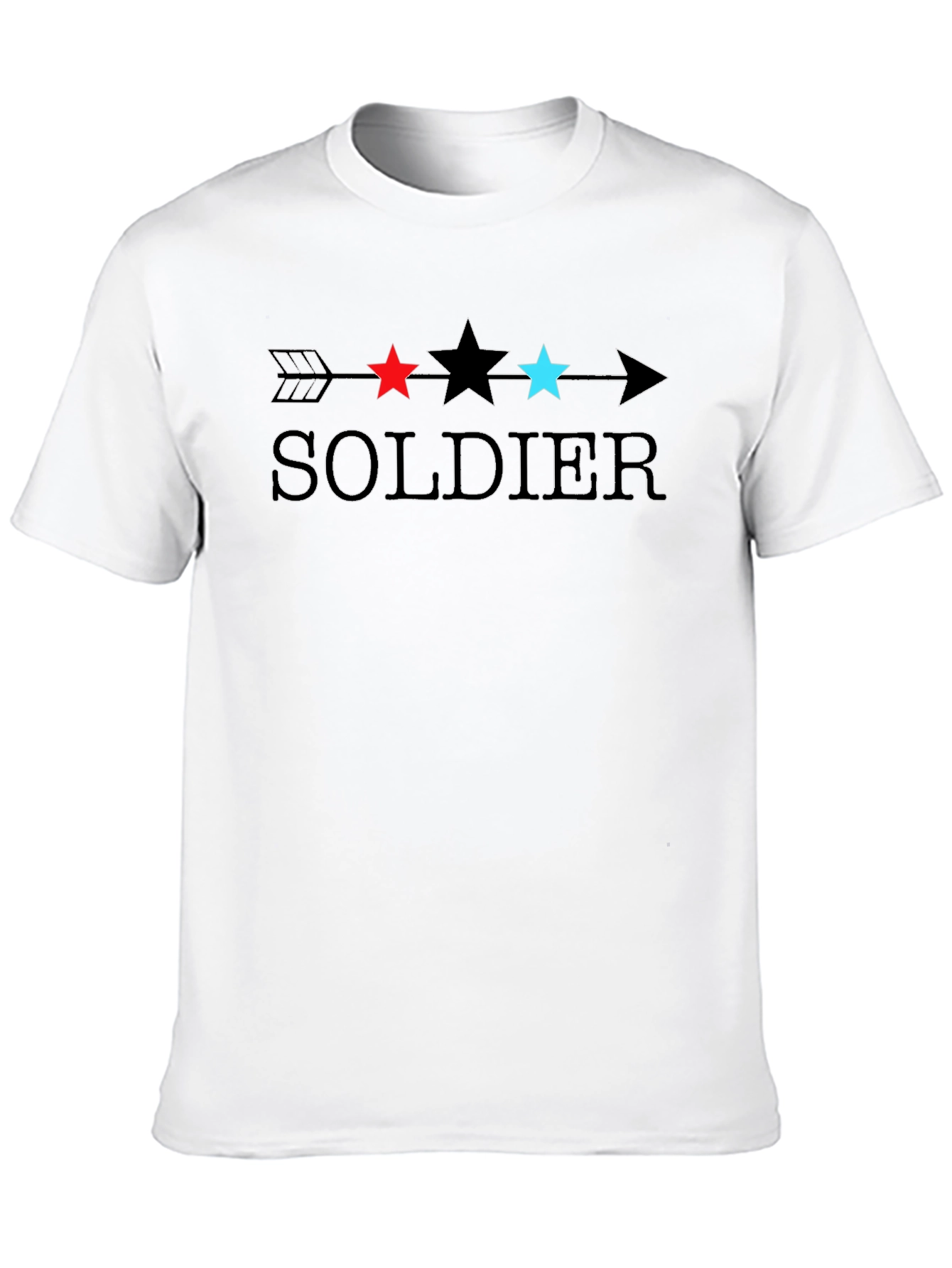 Soldier Arrow Star Graphic Black T-Shirt