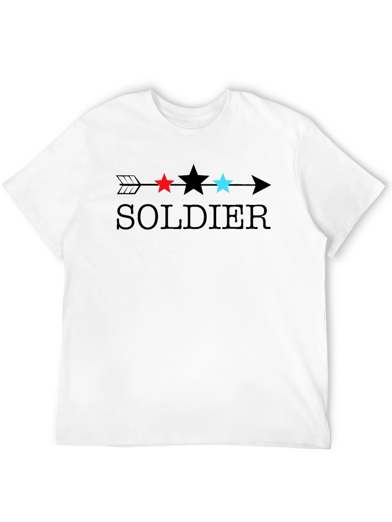 Soldier Arrow Star Graphic Black T-Shirt