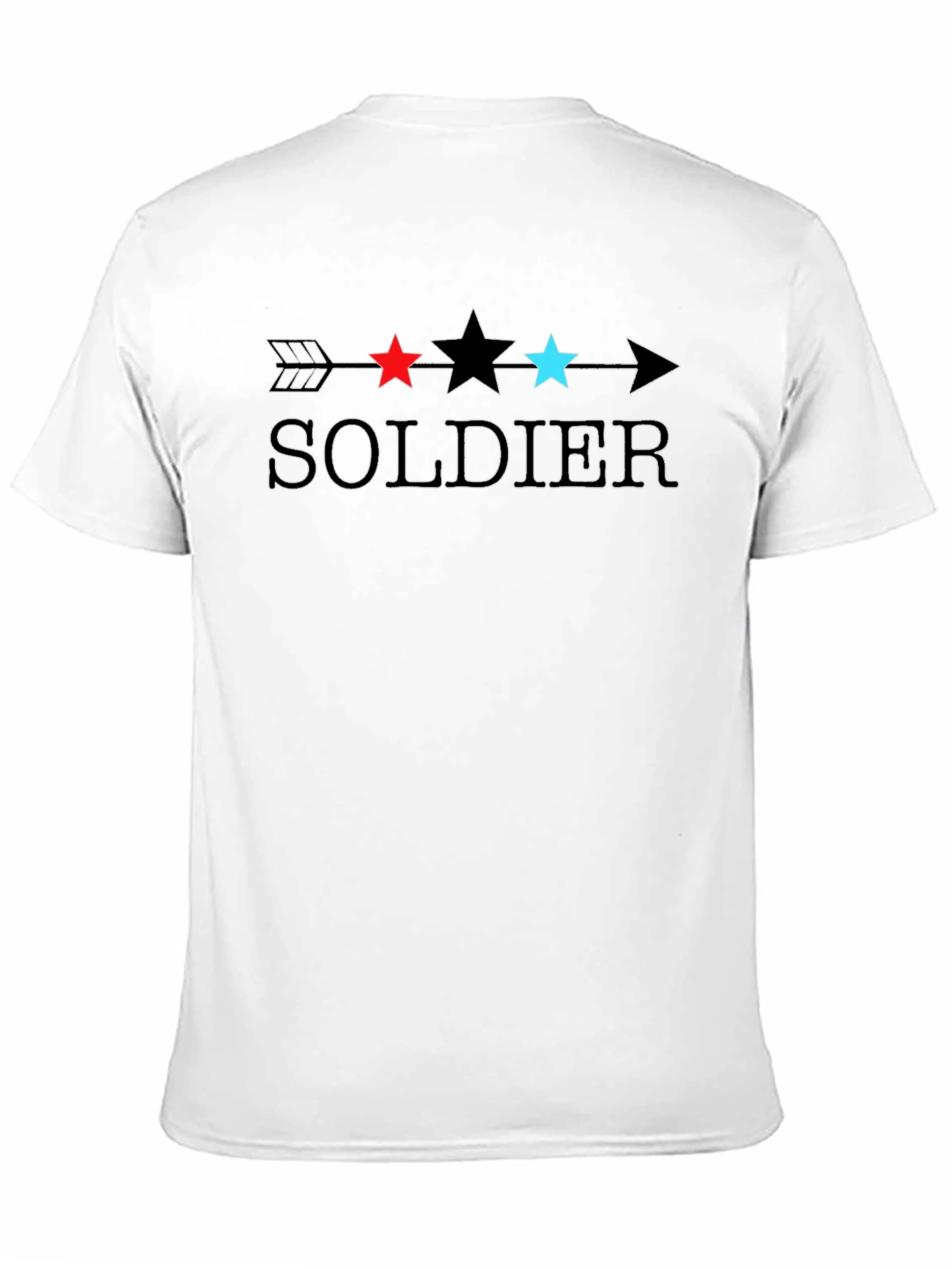 Soldier Arrow Star Graphic Black T-Shirt