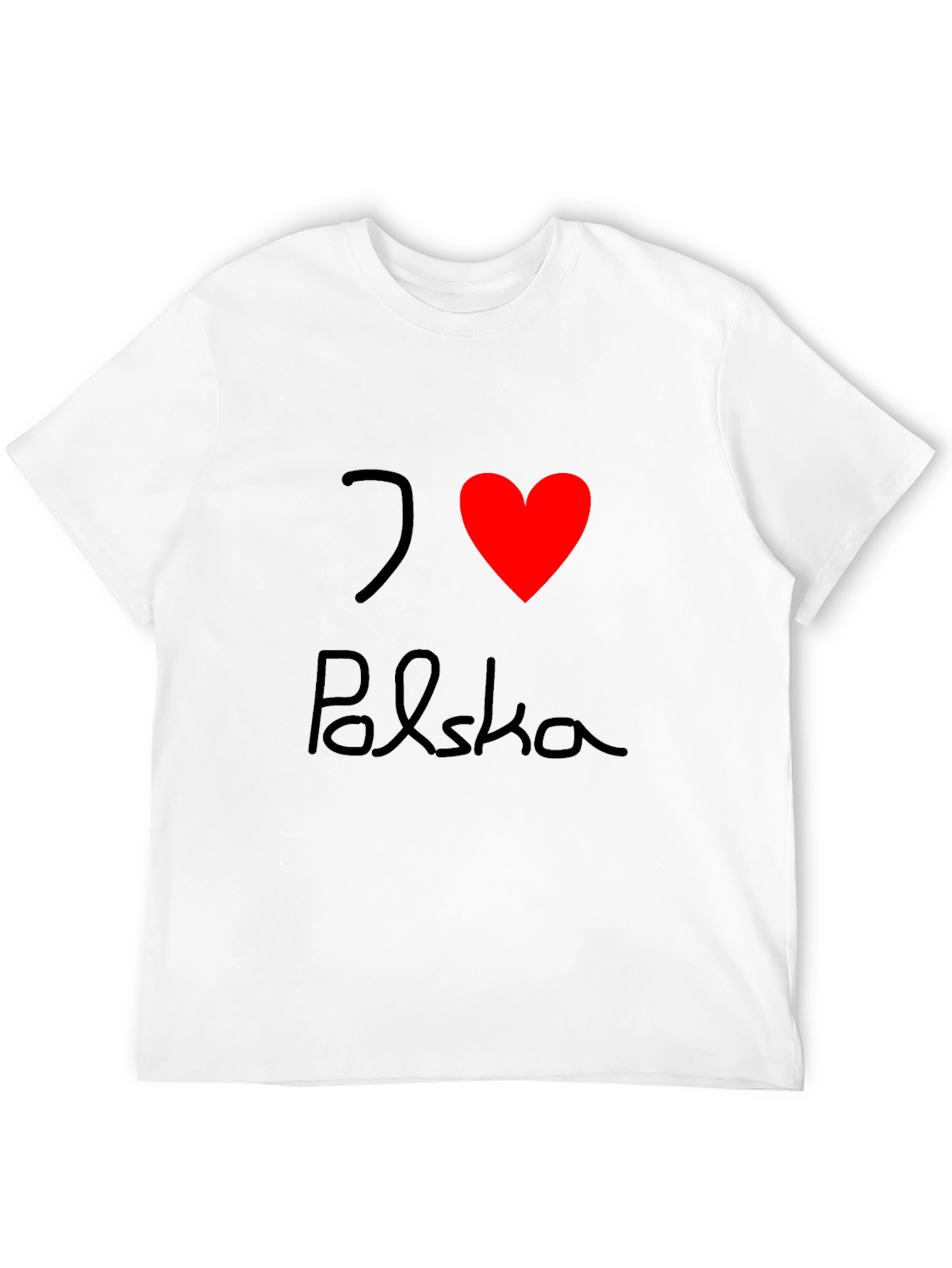 I Love Polska Black T-Shirt