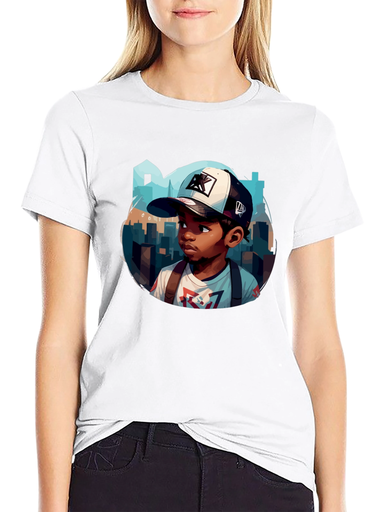 Cartoon Character Graphic T-Shirt