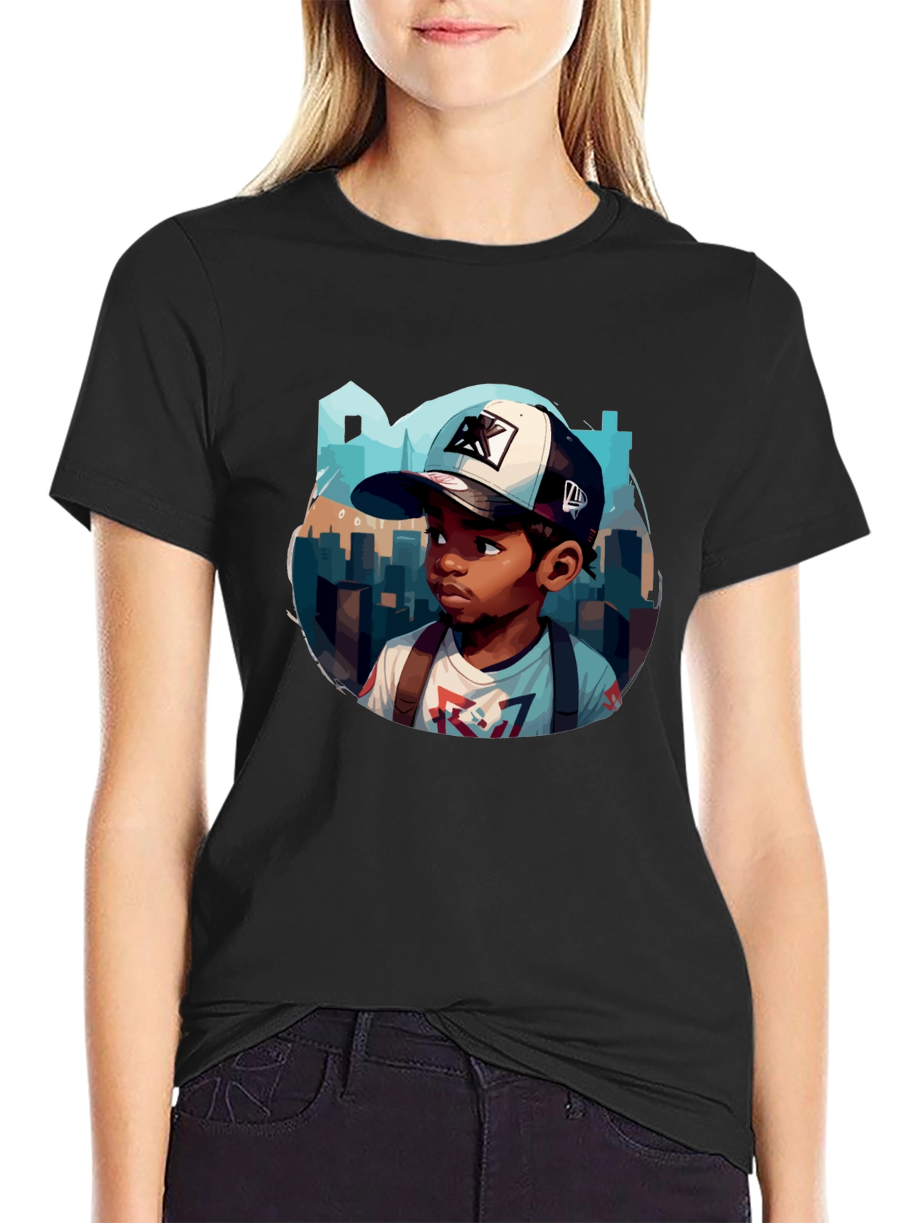 Cartoon Character Graphic T-Shirt