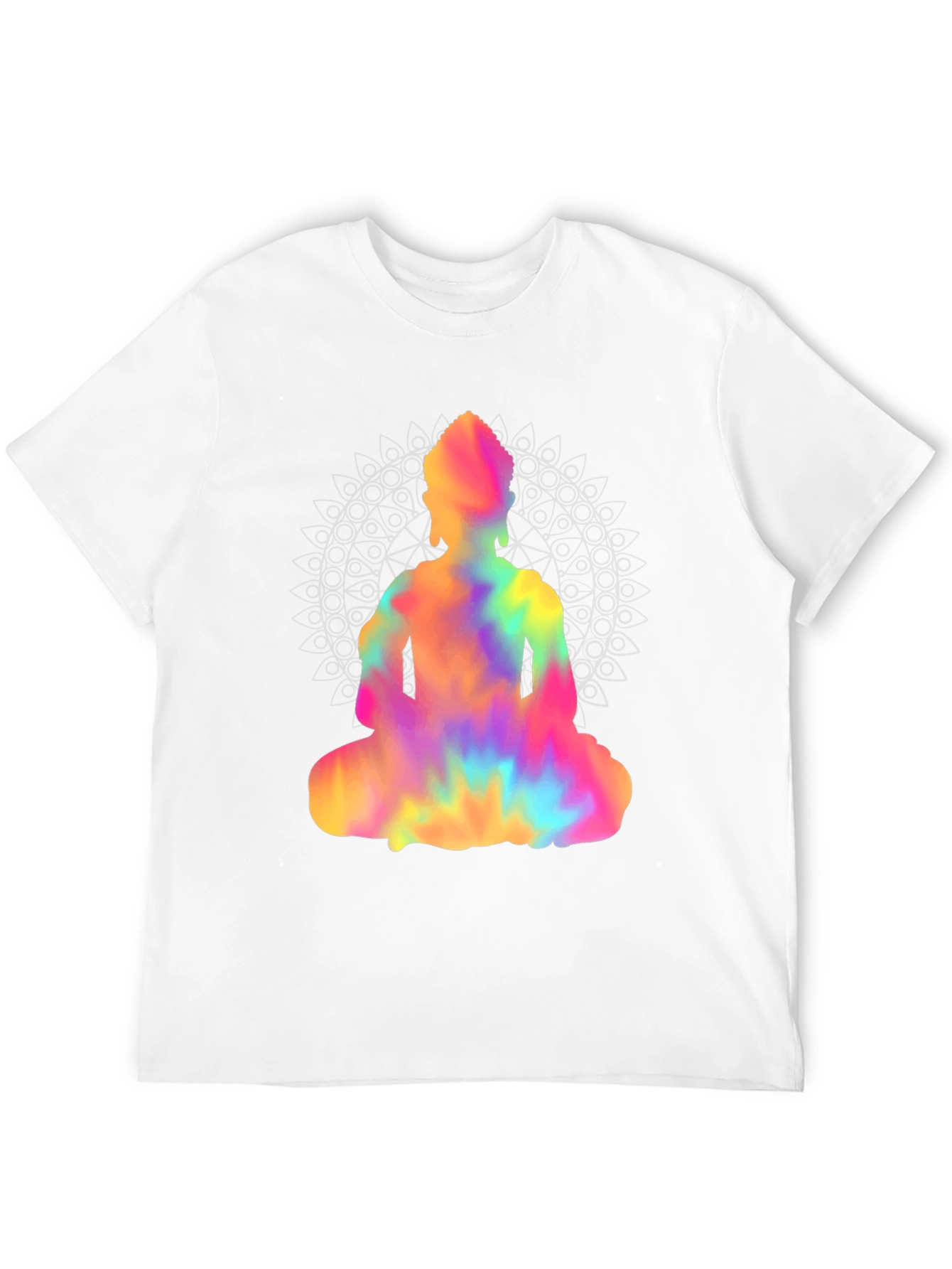 Tie-Dye Buddha Graphic Tee - Mens Black T-Shirt