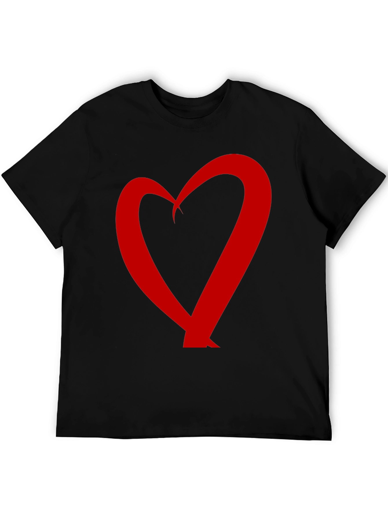 Heart Graphic Black T-Shirt
