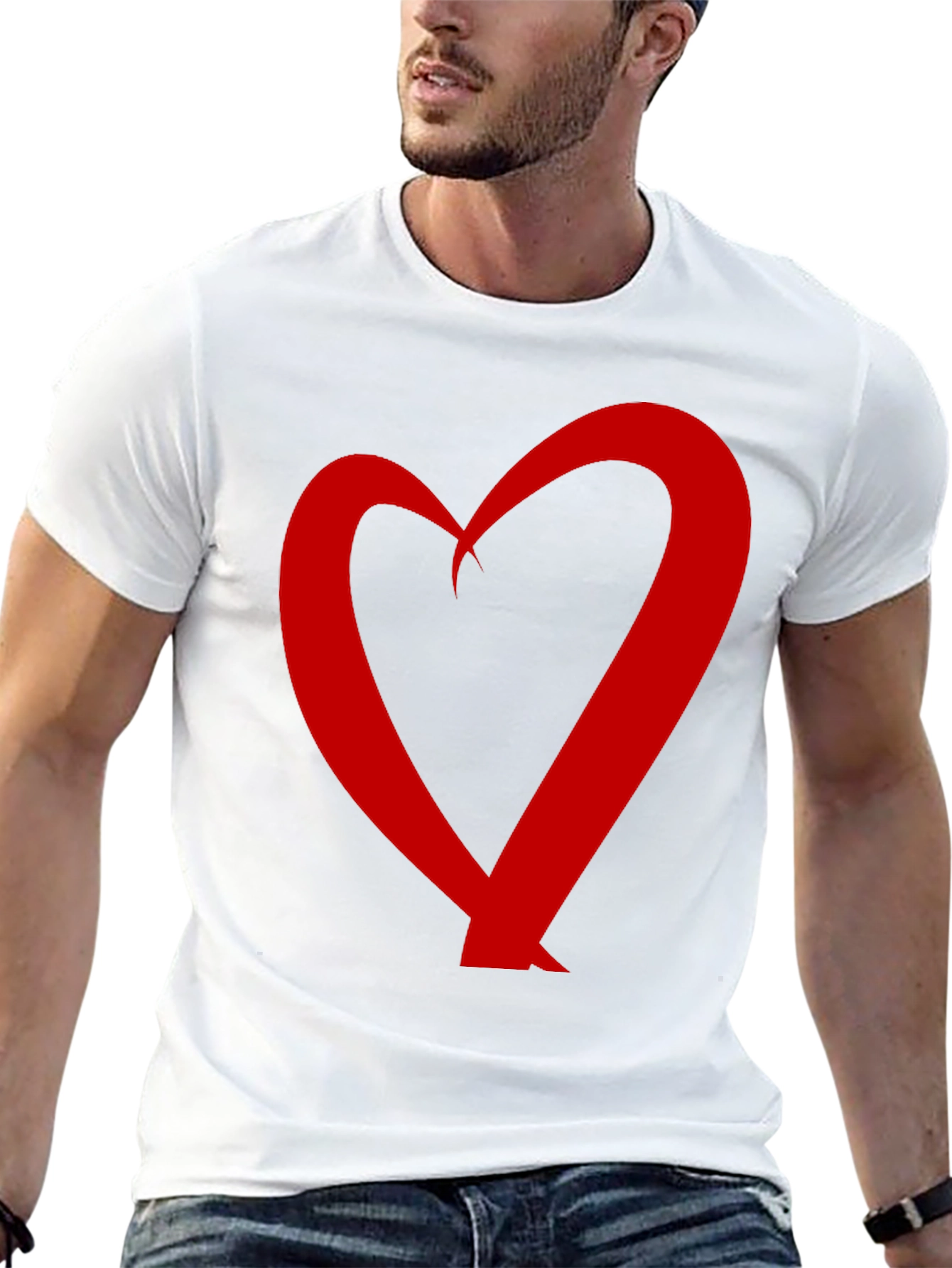 Heart Graphic Black T-Shirt