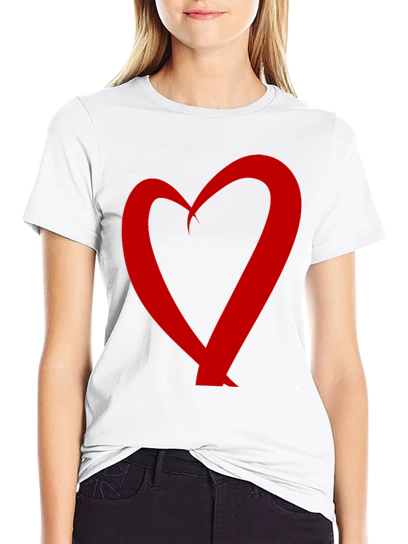 Heart Graphic Black T-Shirt