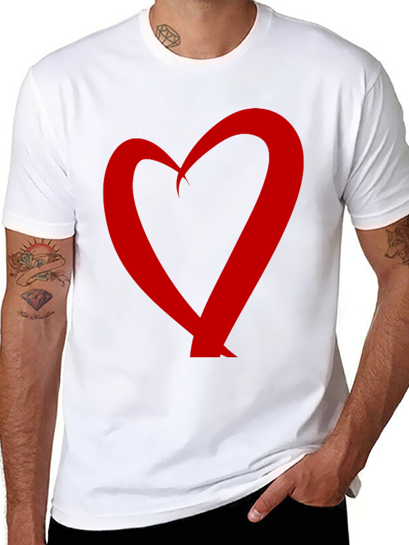 Heart Graphic Black T-Shirt